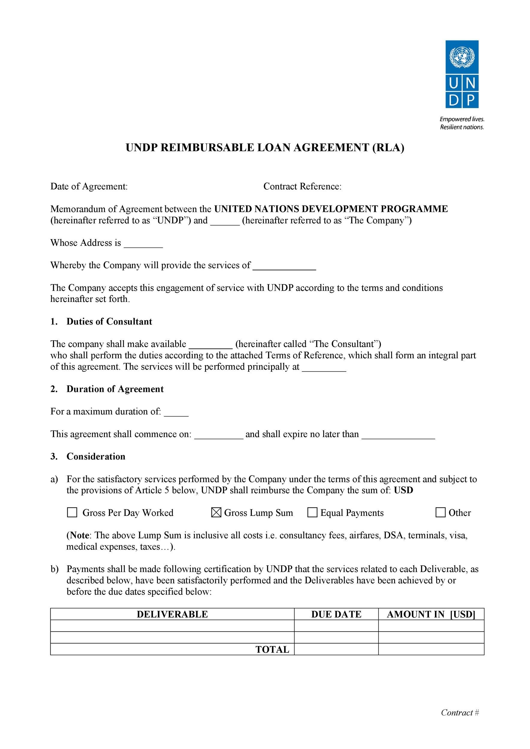 Free loan agreement template 31