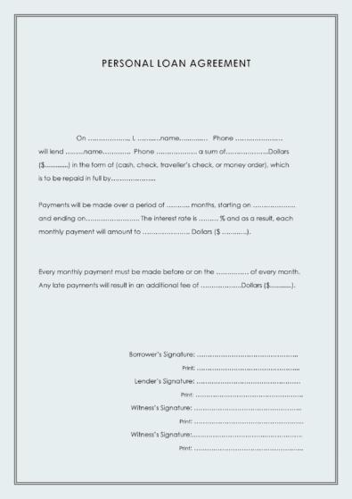 40+ Simple Loan Agreement Templates [FREE] ᐅ TemplateLab