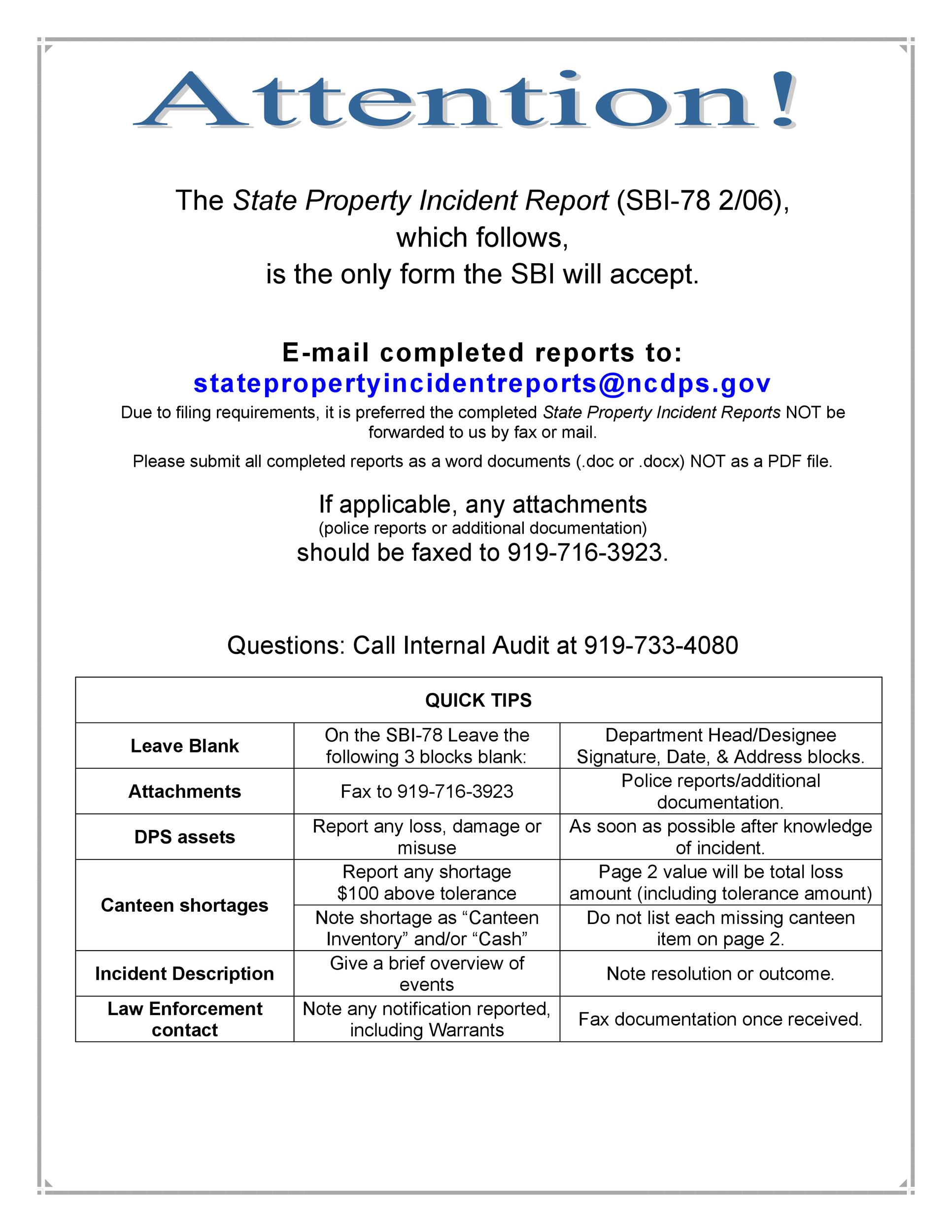 Free police report template 11