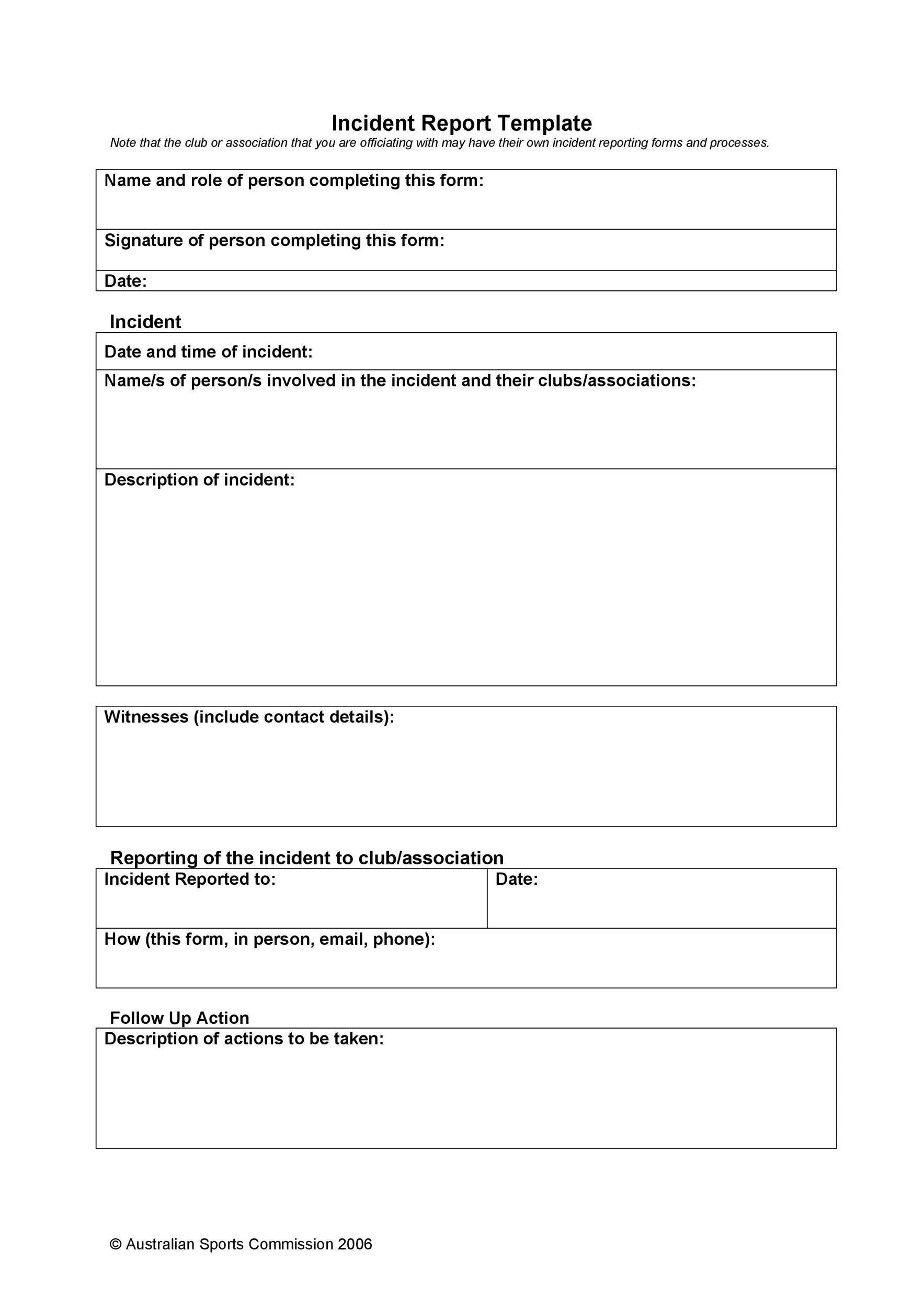Free police report template 13