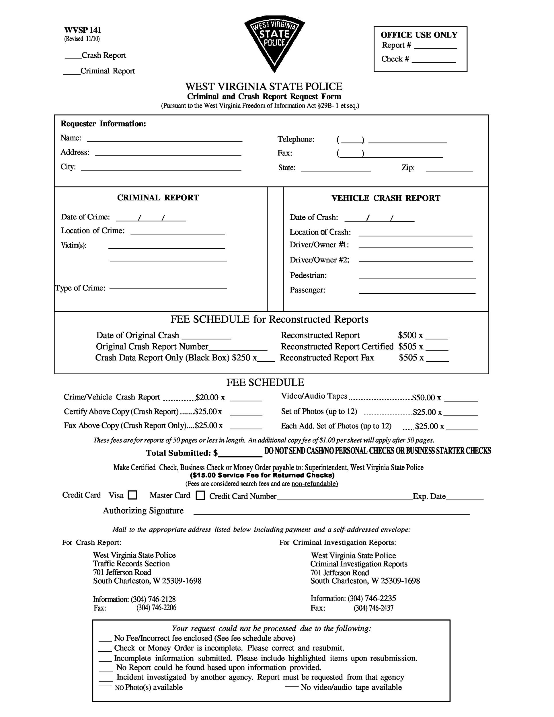 Free police report template 14