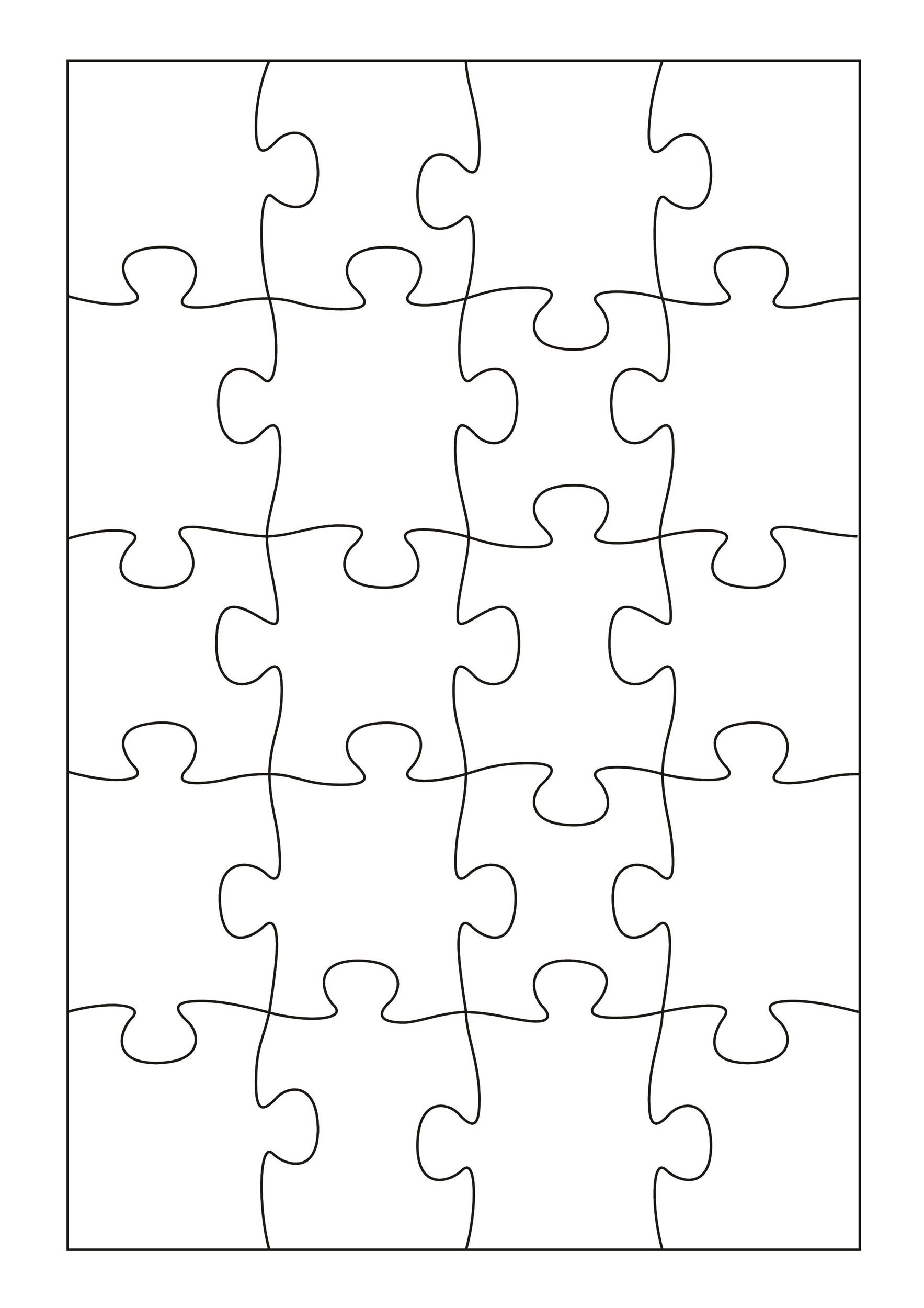 Free Printable Puzzle Pieces Template Printable Blank World