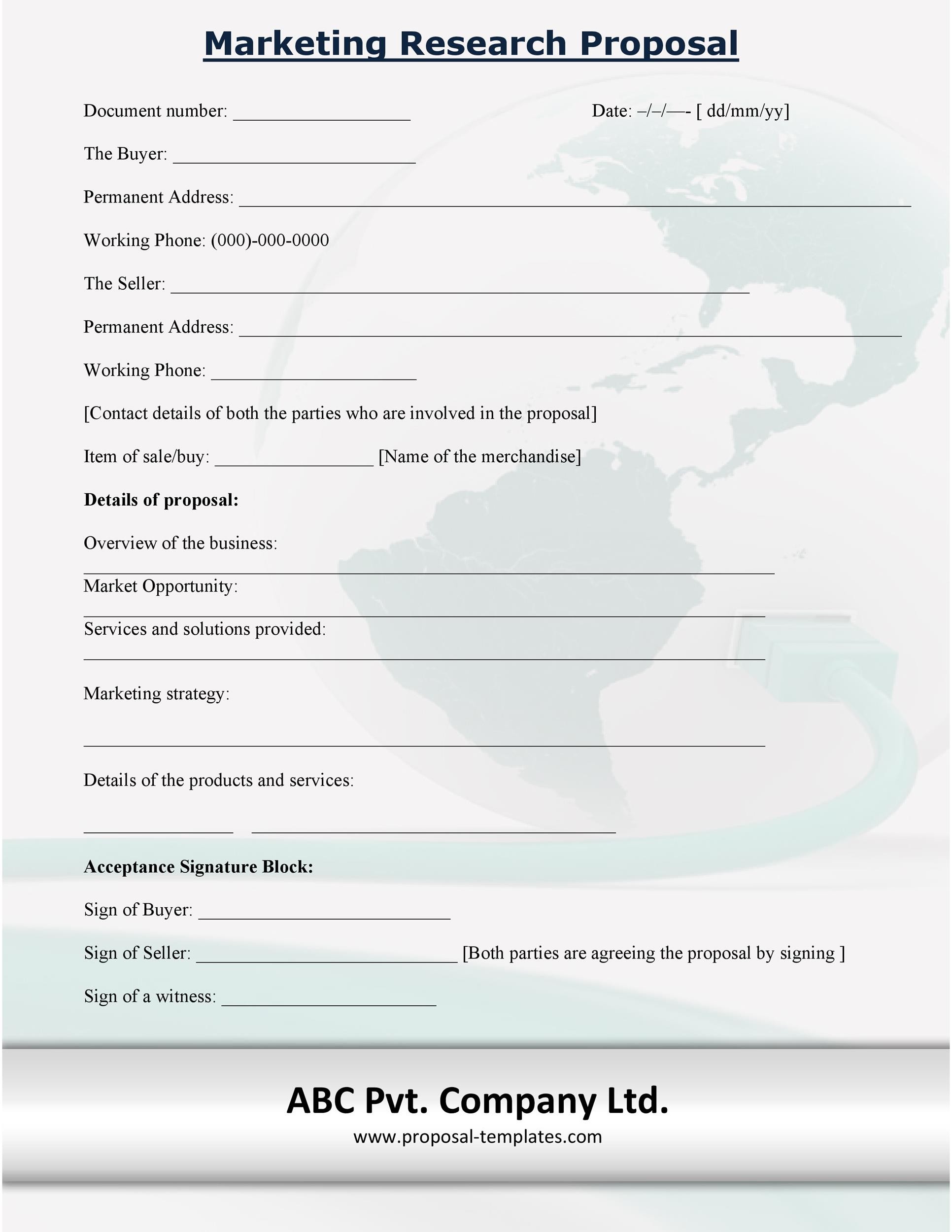 Free Research Proposal Template 16