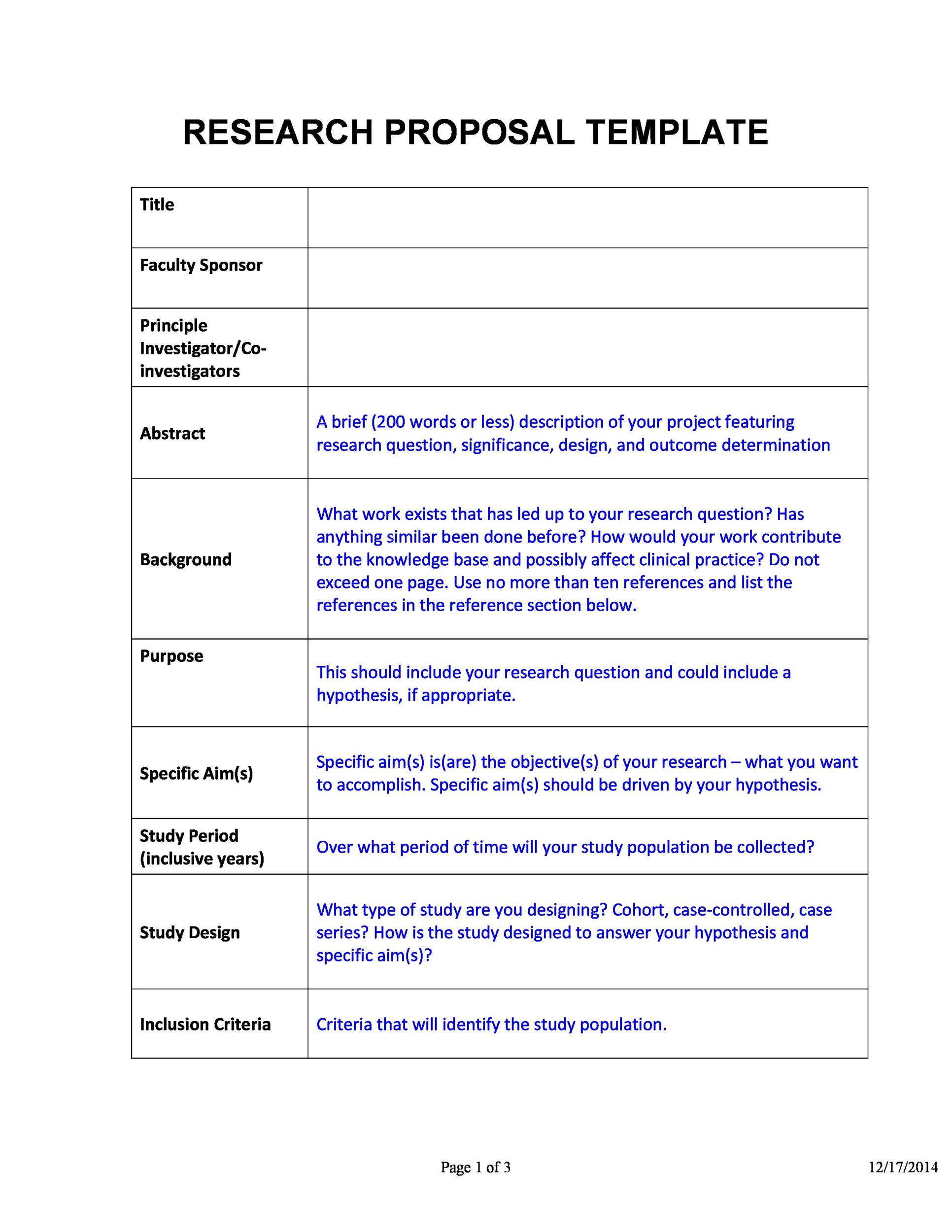 Choose from 40 Research Proposal Templates & Examples. 100 Free