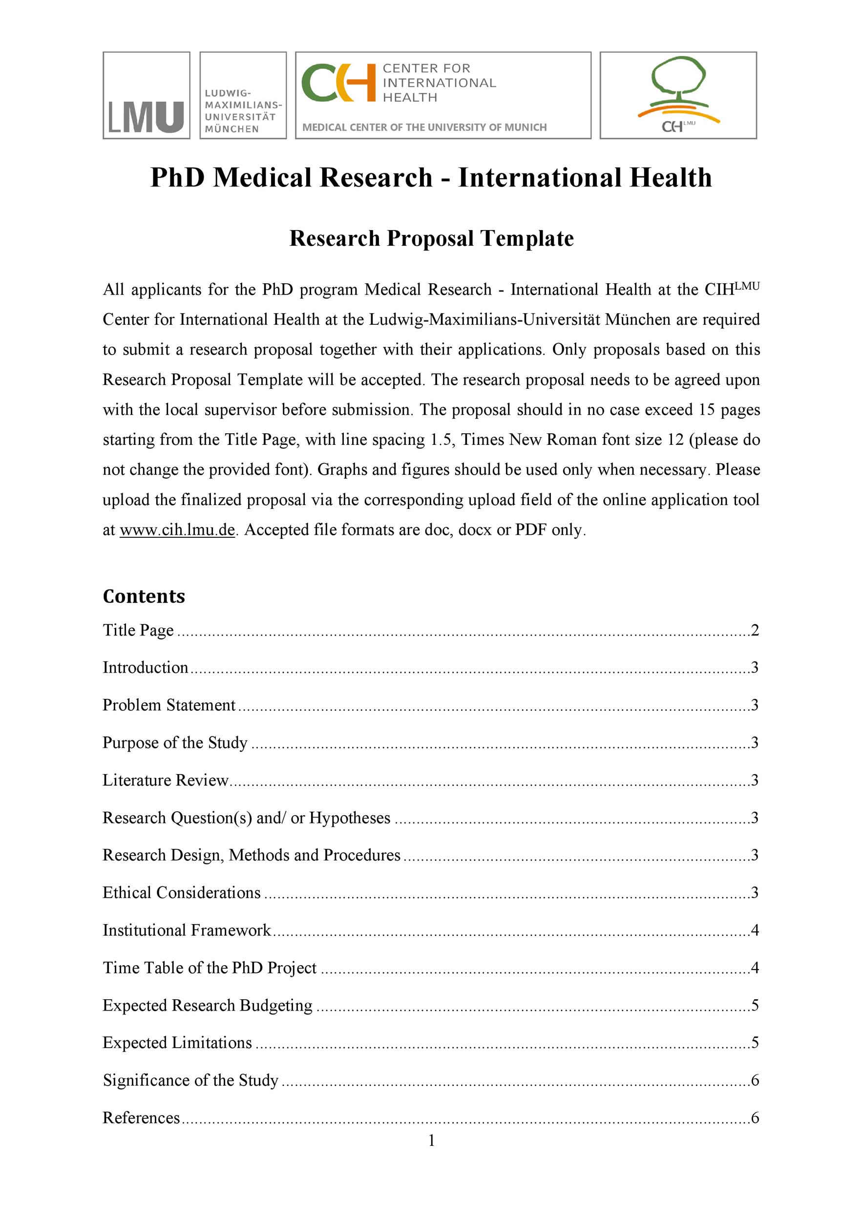 Free Research Proposal Template 19