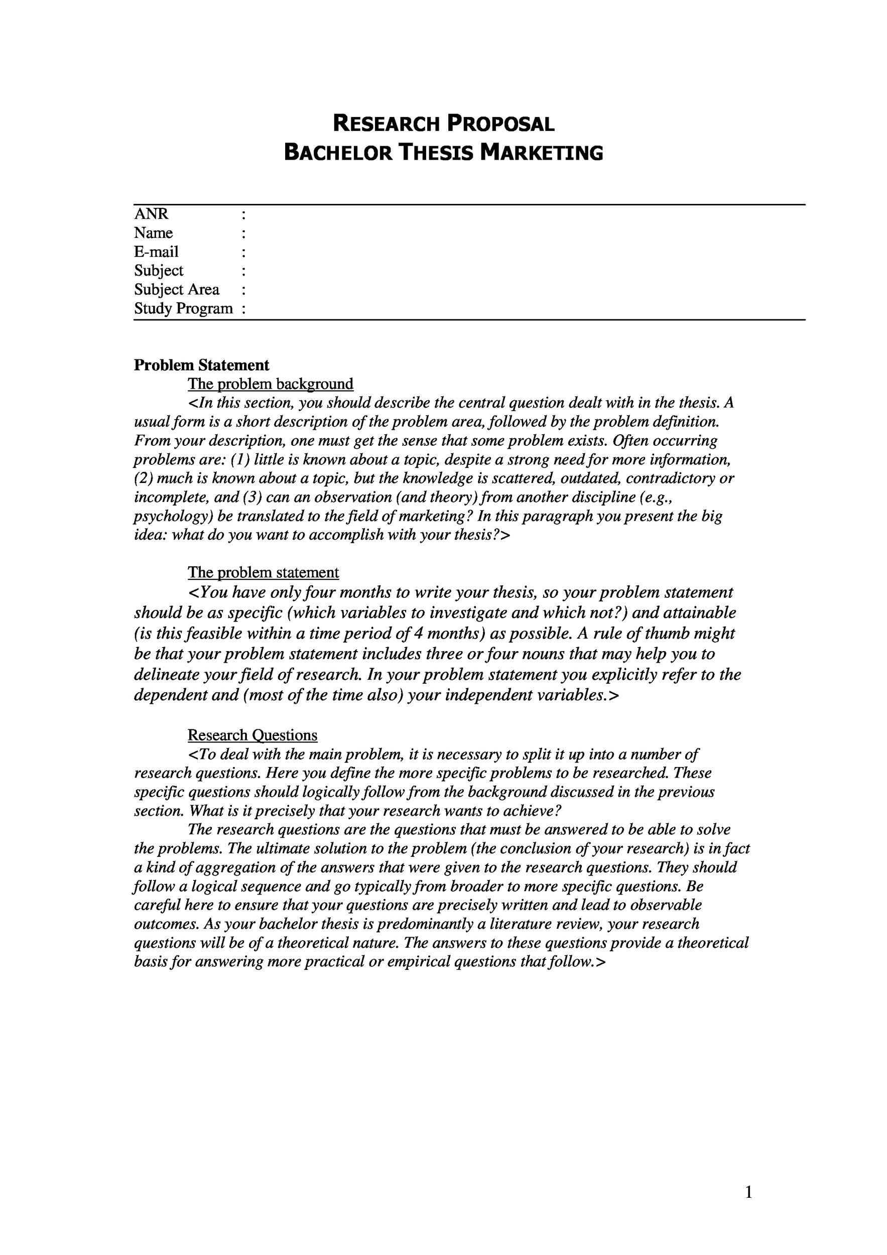 Free Research Proposal Template 22