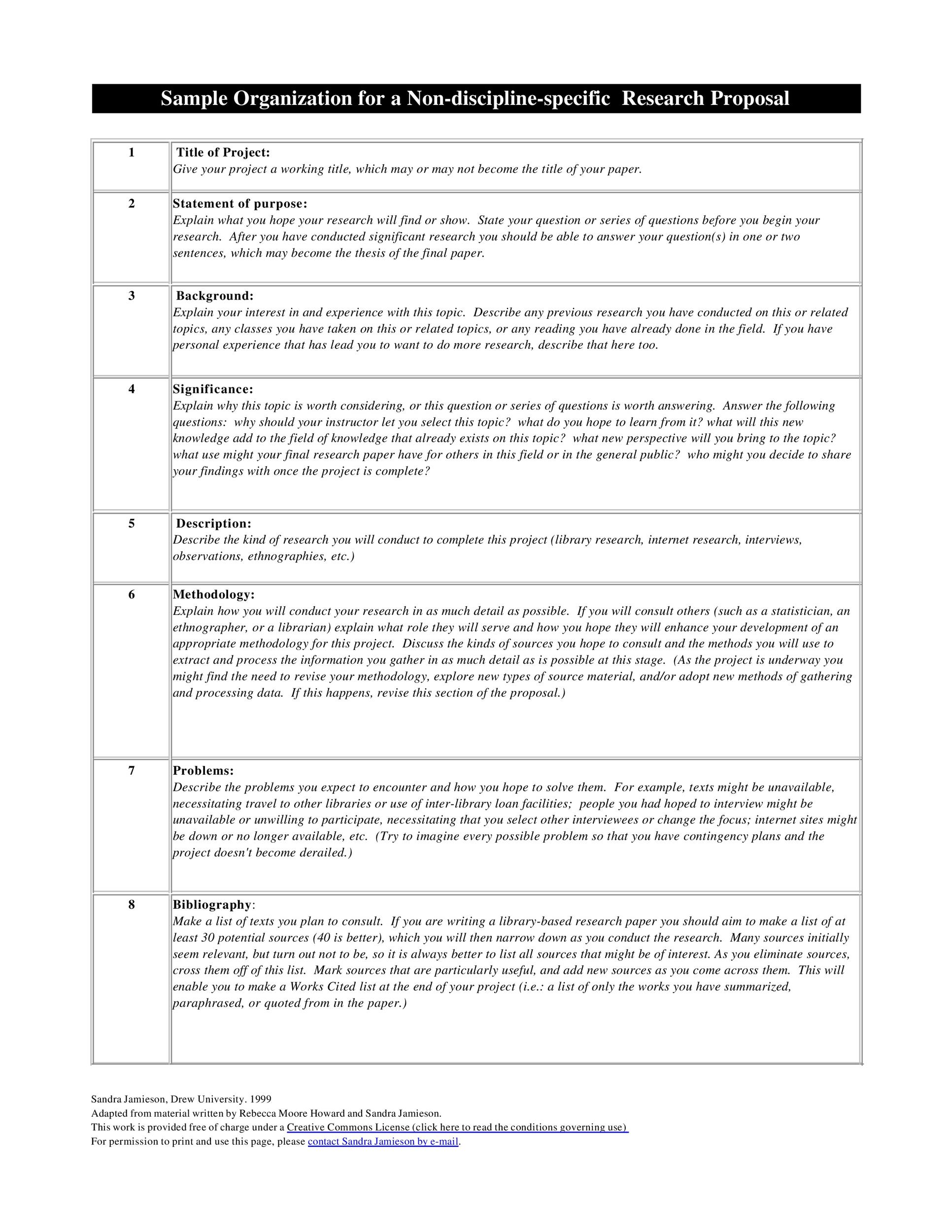 Free Research Proposal Template 24