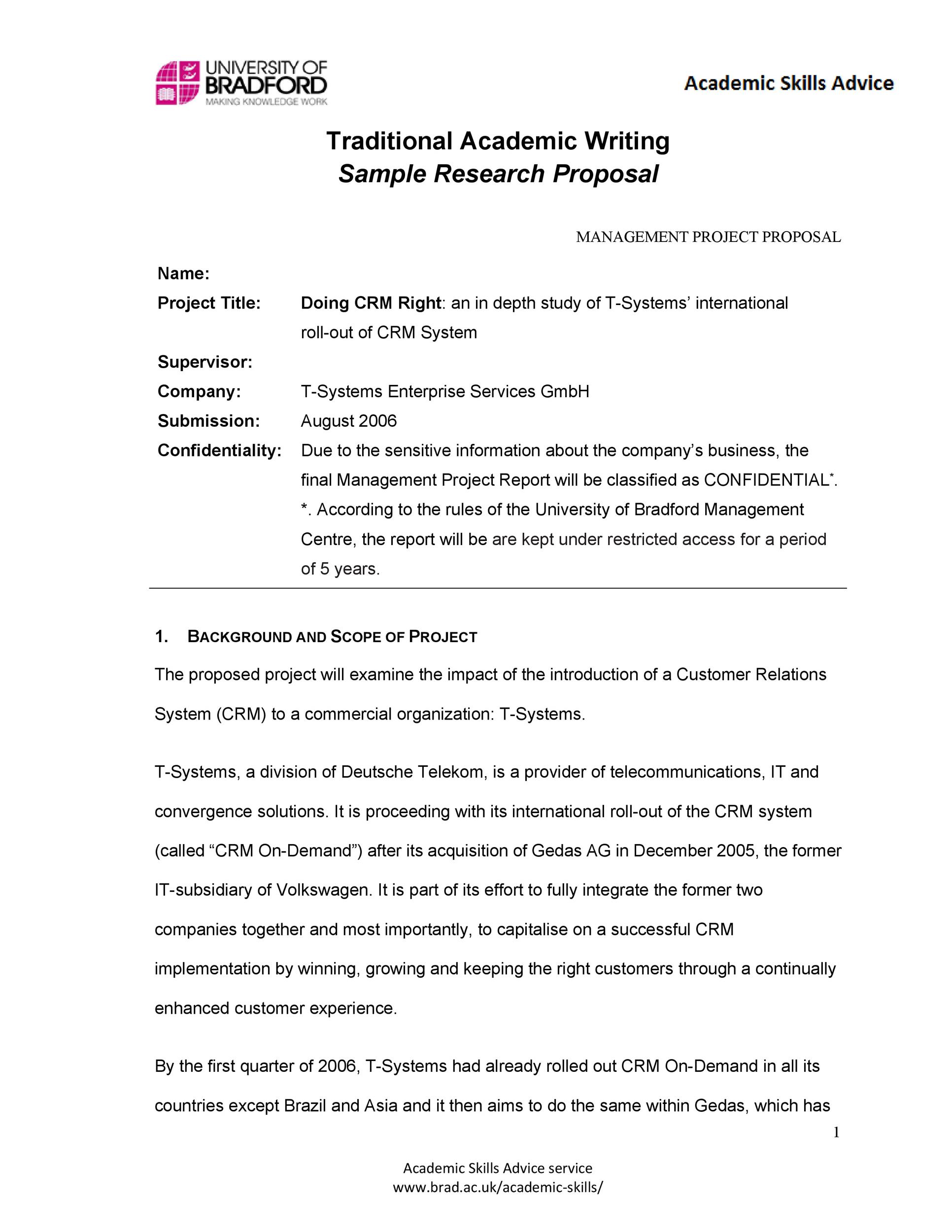 research proposal on customer service