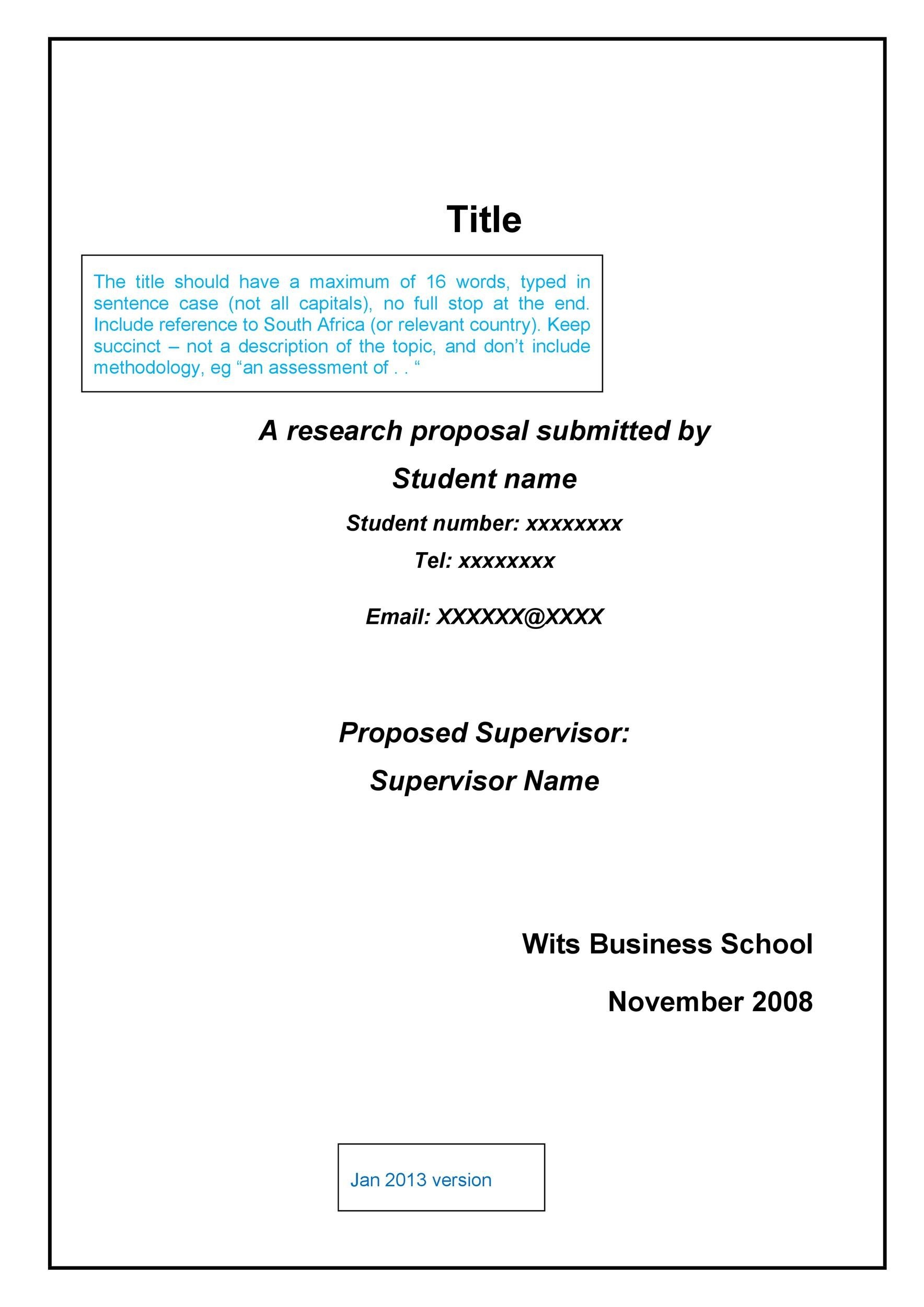 Choose From 40 Research Proposal Templates Examples 100 Free
