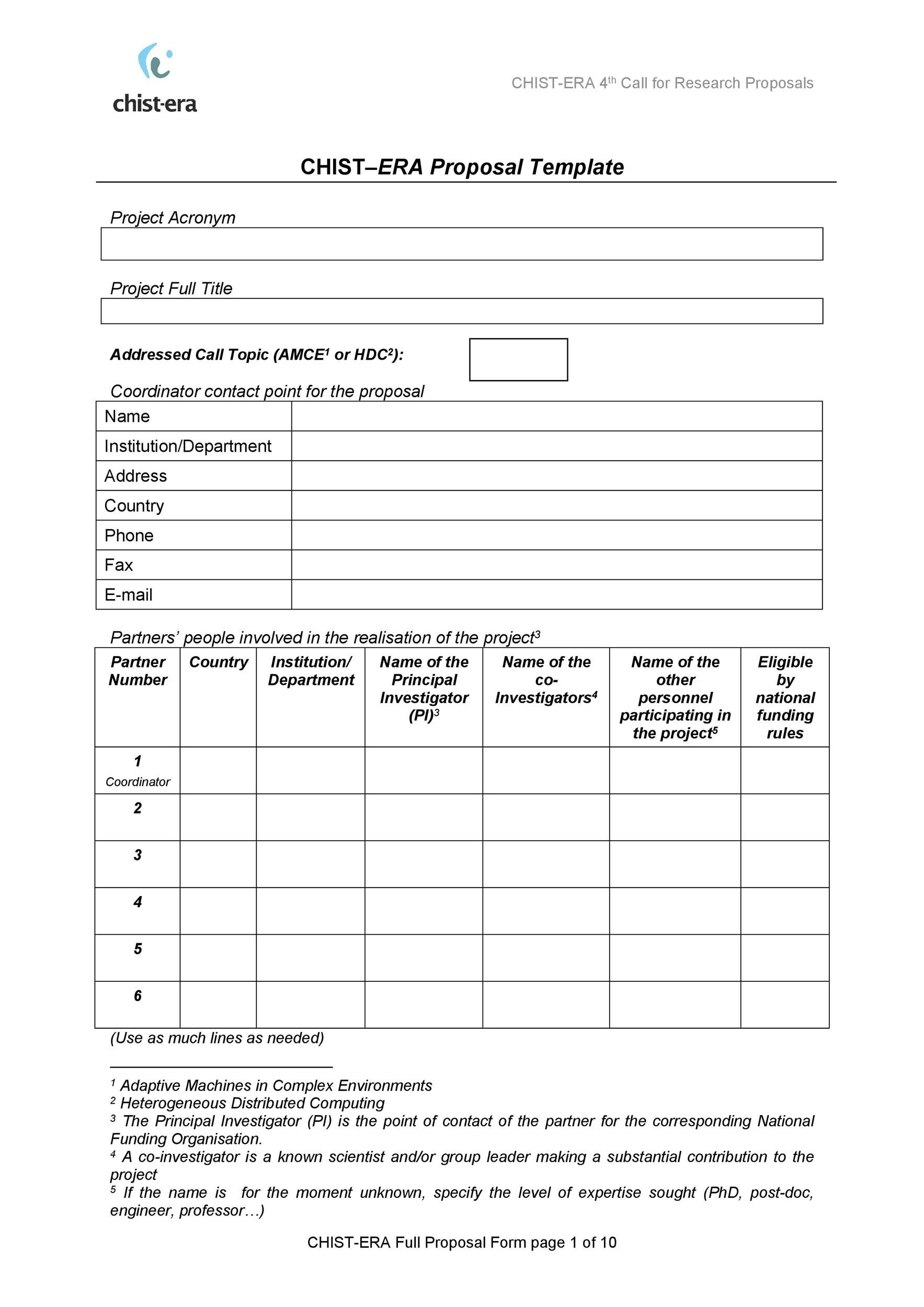 Free Research Proposal Template 40