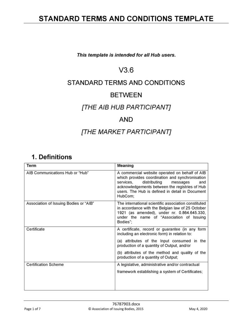 40 Free Terms and Conditions Templates for any Website ᐅ TemplateLab