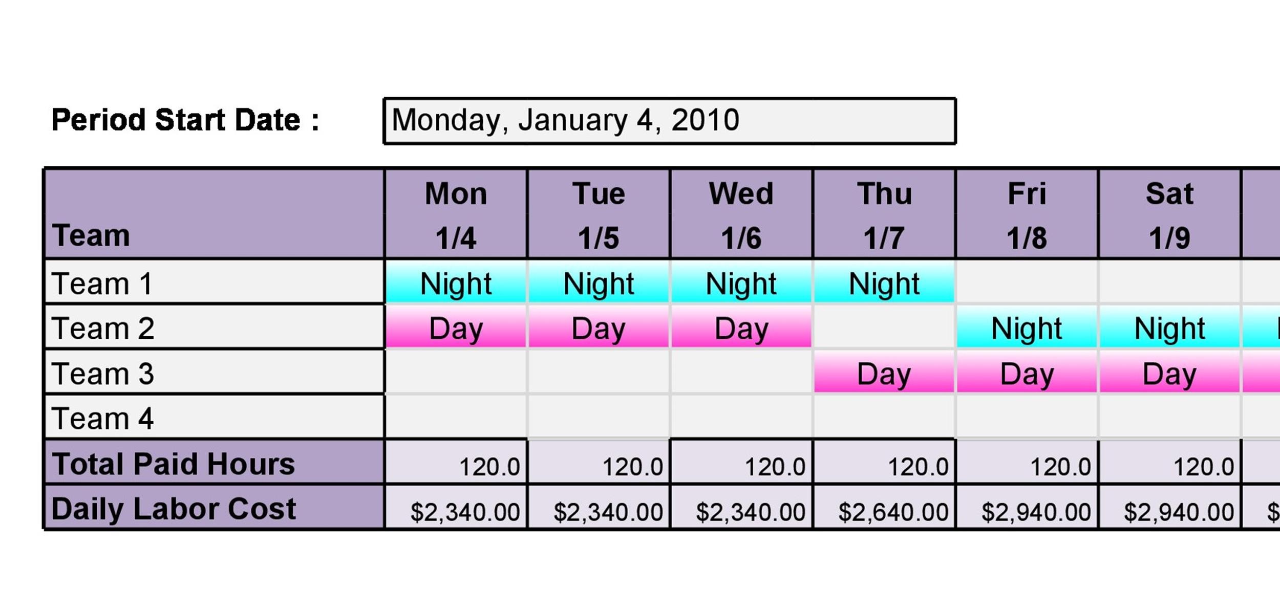 12 Hour Nursing Schedule Template from templatelab.com