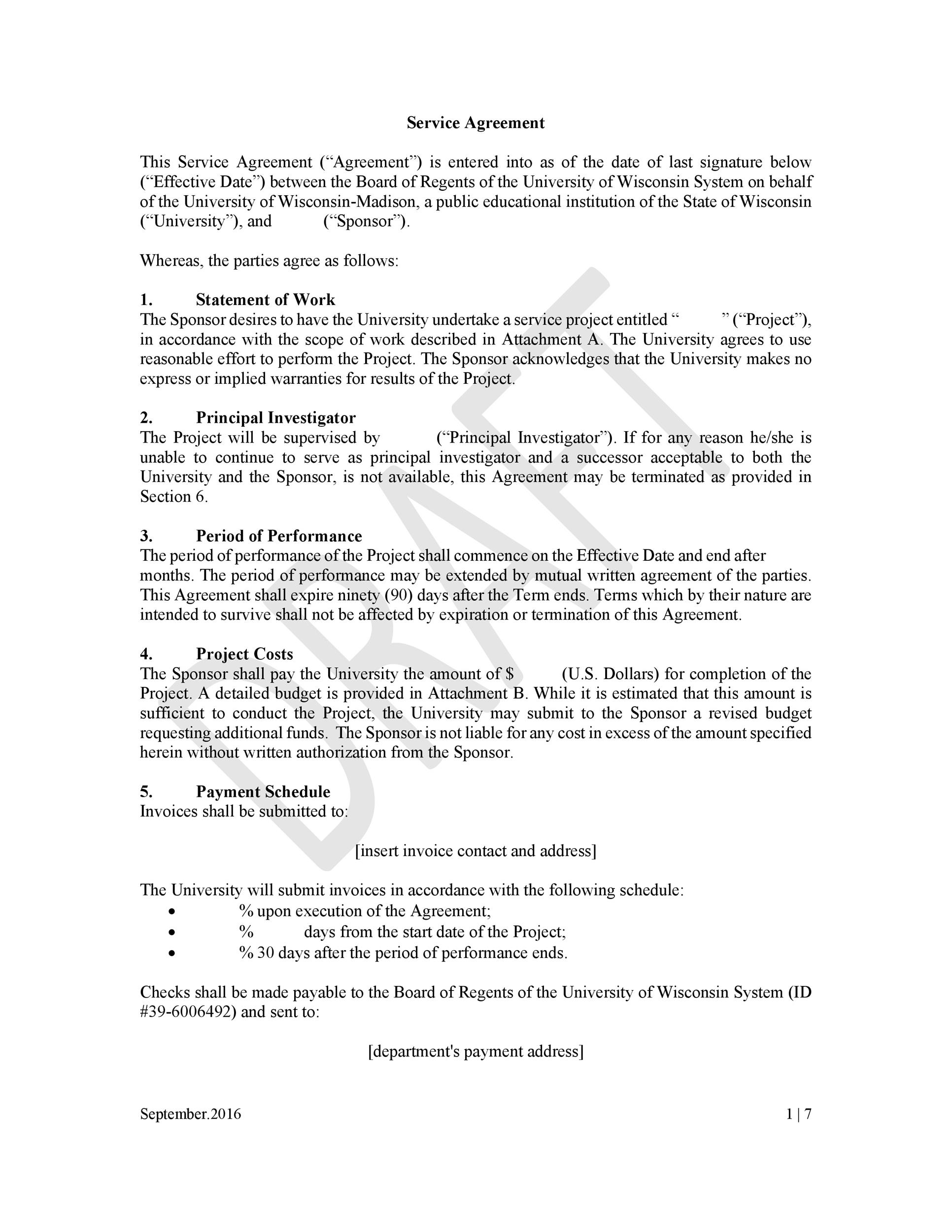 Free Service Agreement Template 04