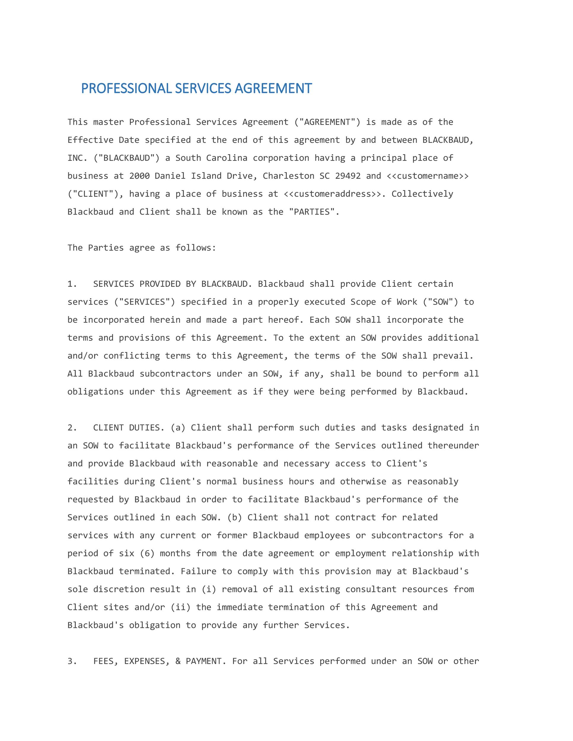 Free Service Agreement Template 10