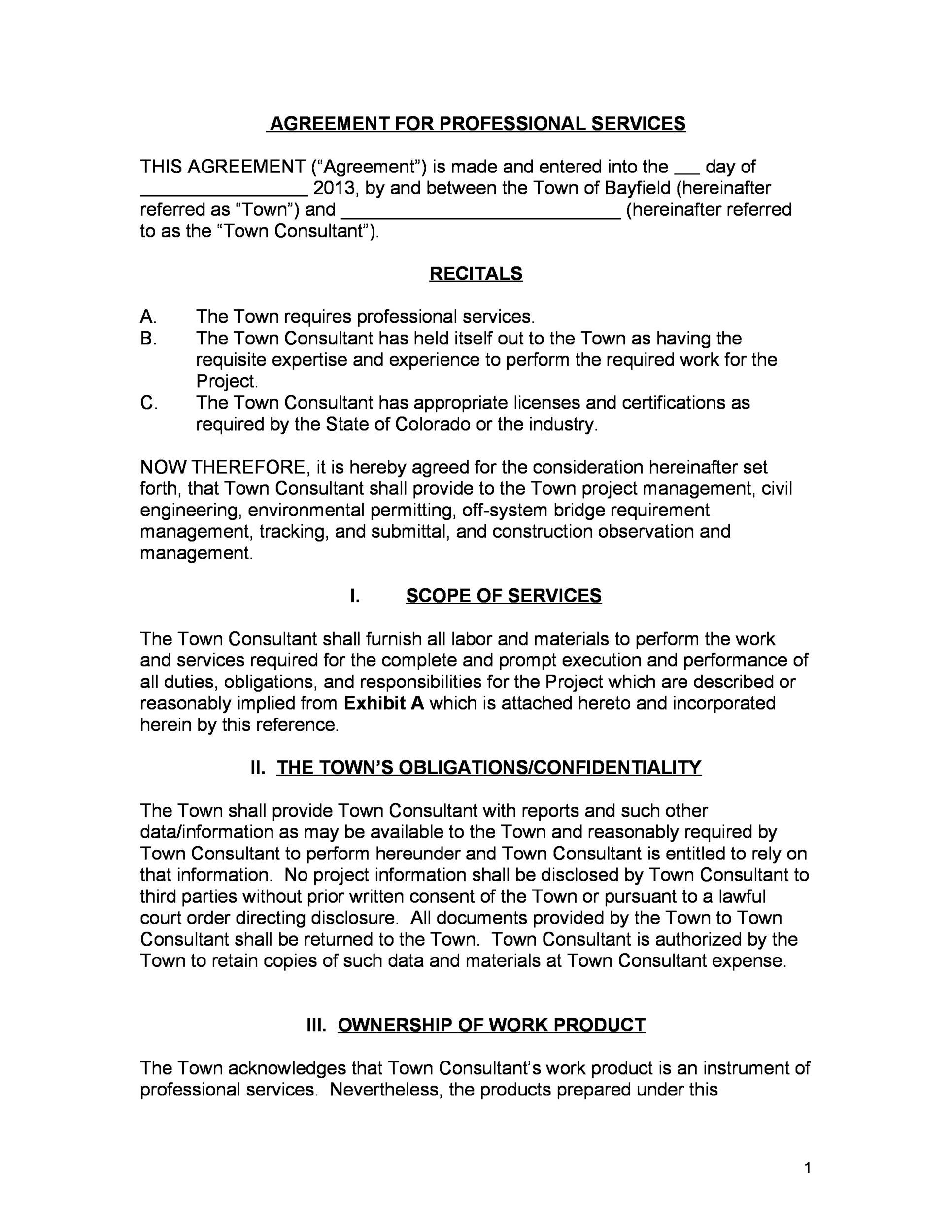 50 Professional Service Agreement Templates Contracts