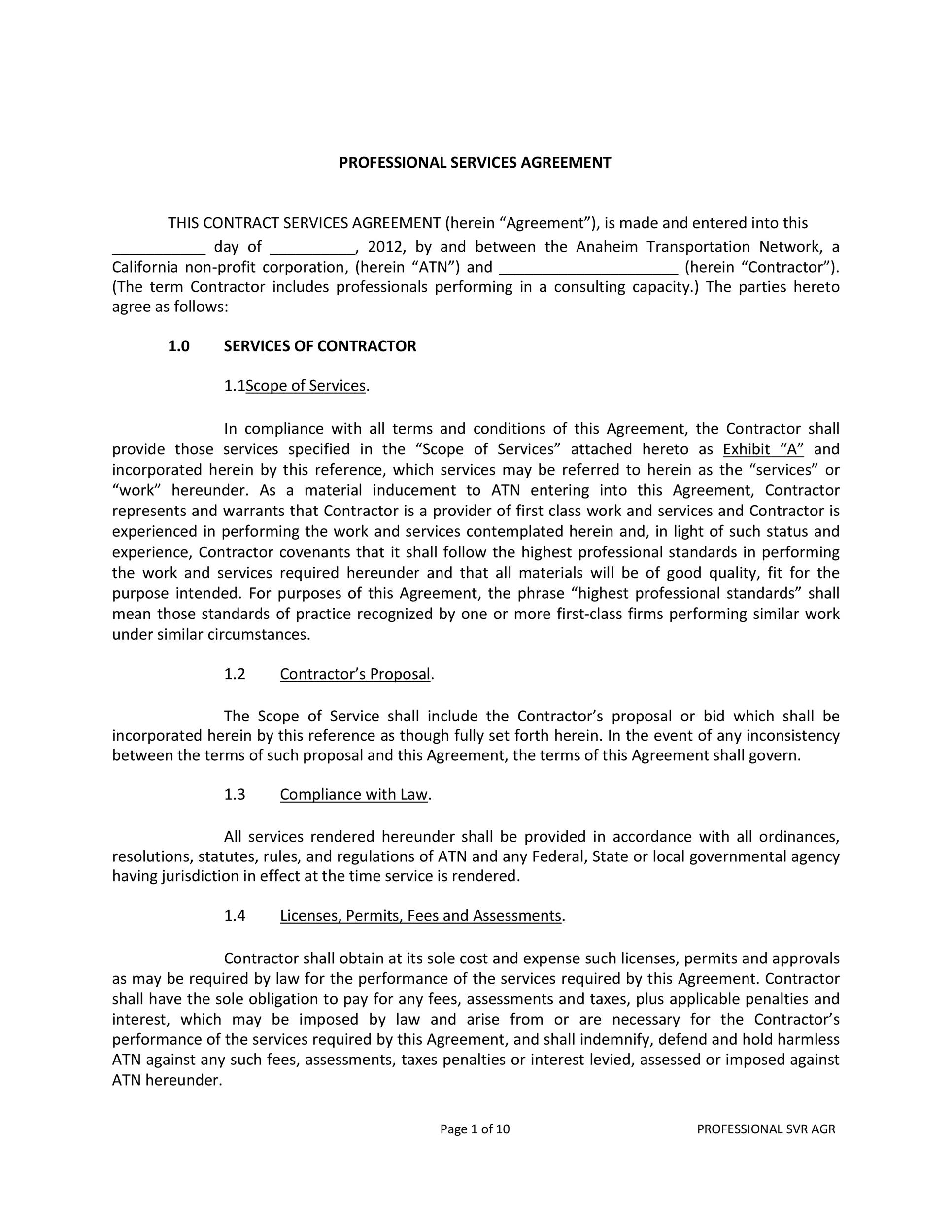 Free Service Agreement Template 26