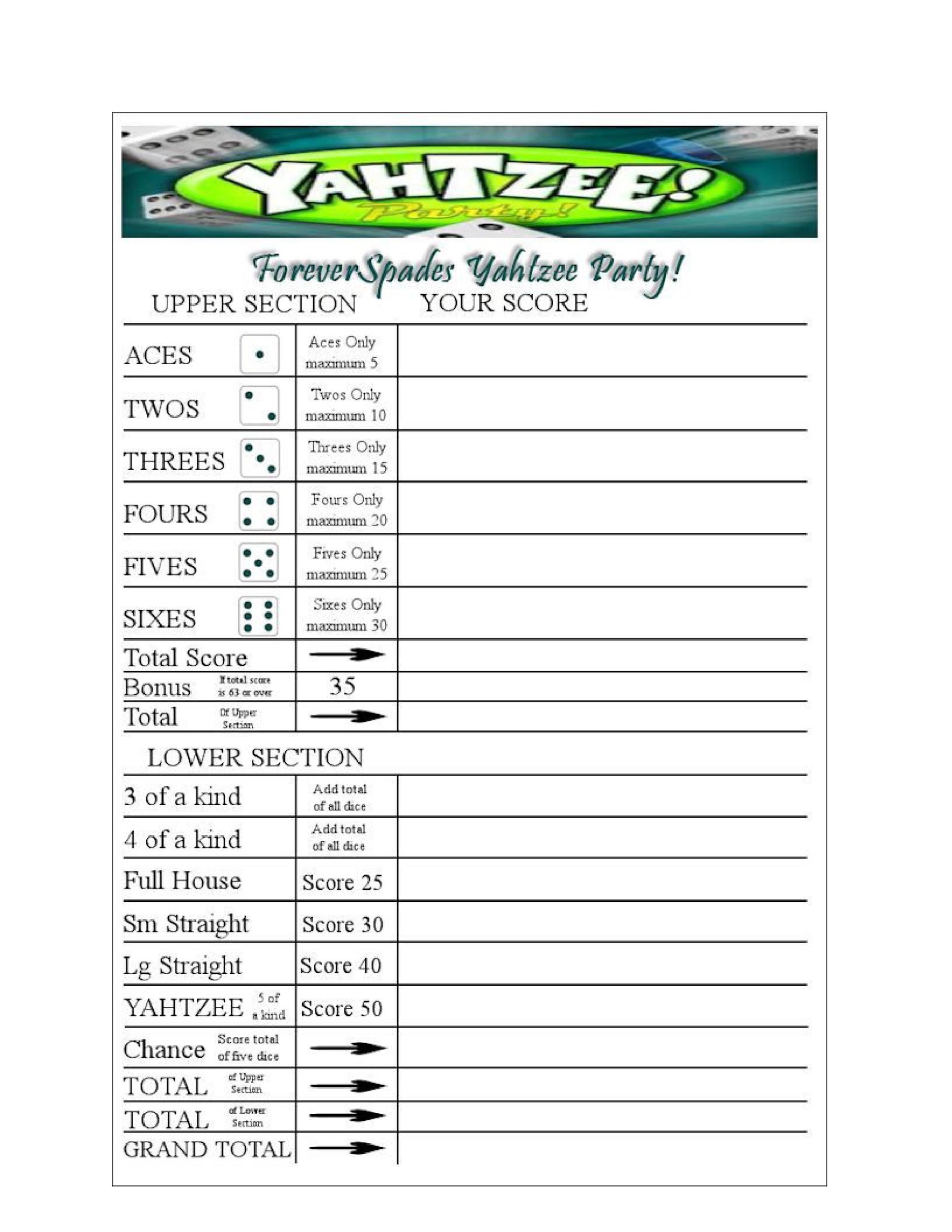 28 printable yahtzee score sheets cards 101 free templatelab