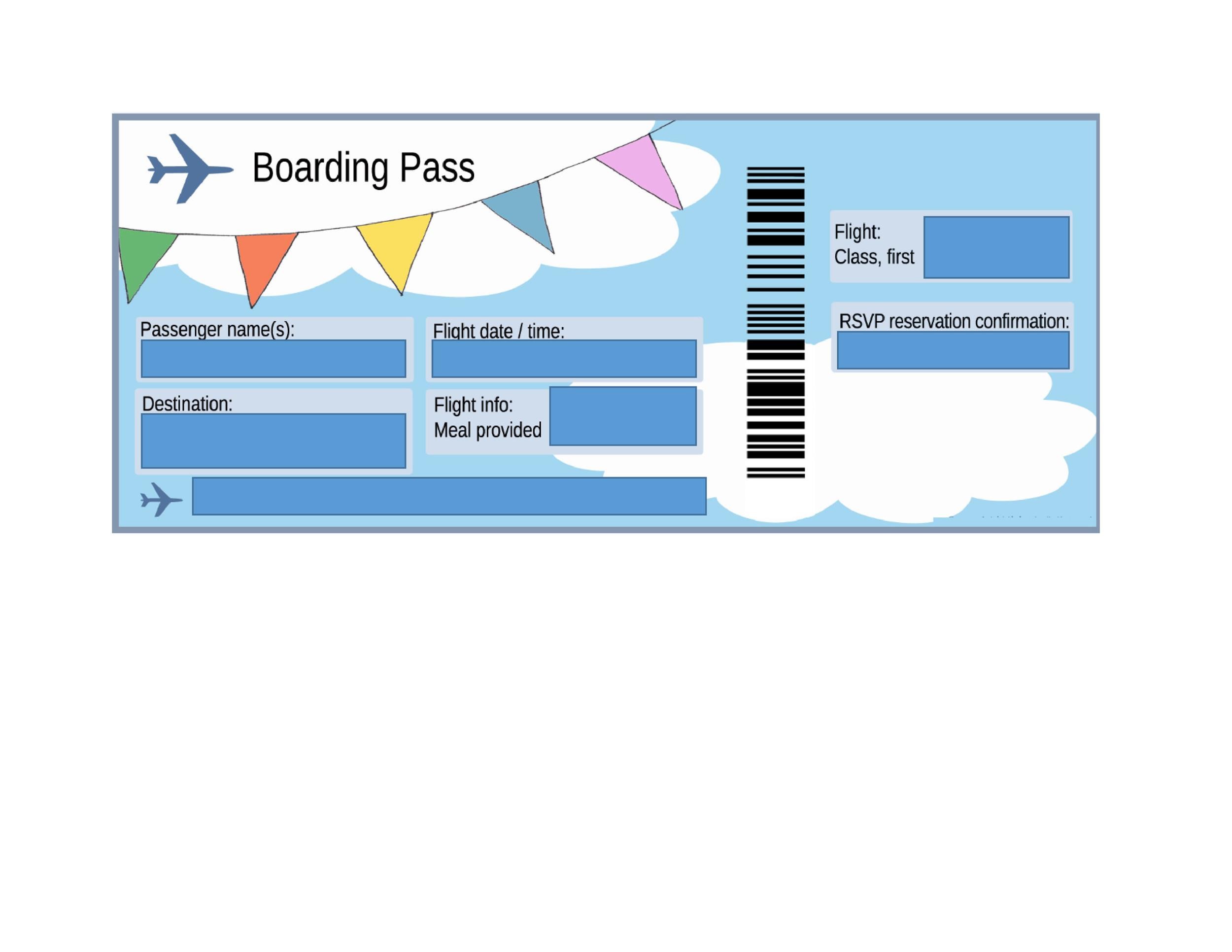 Boarding Pass Free Printable Printable Form Templates And Letter