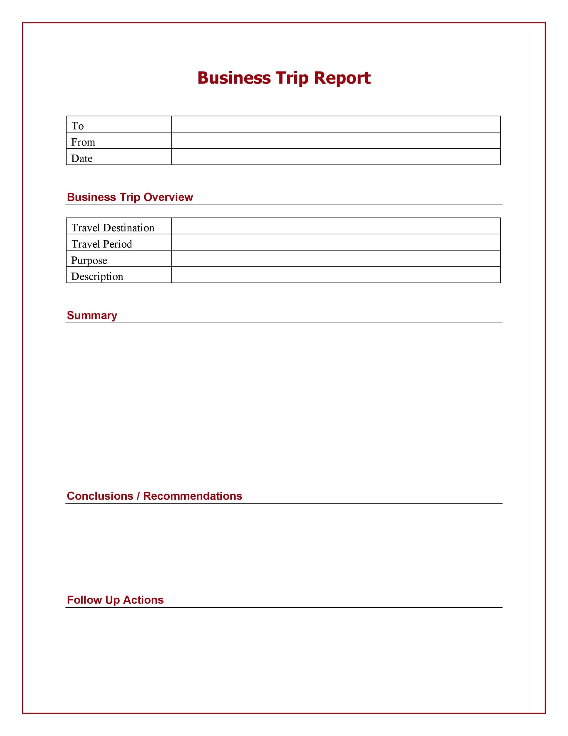 Free business report template 05