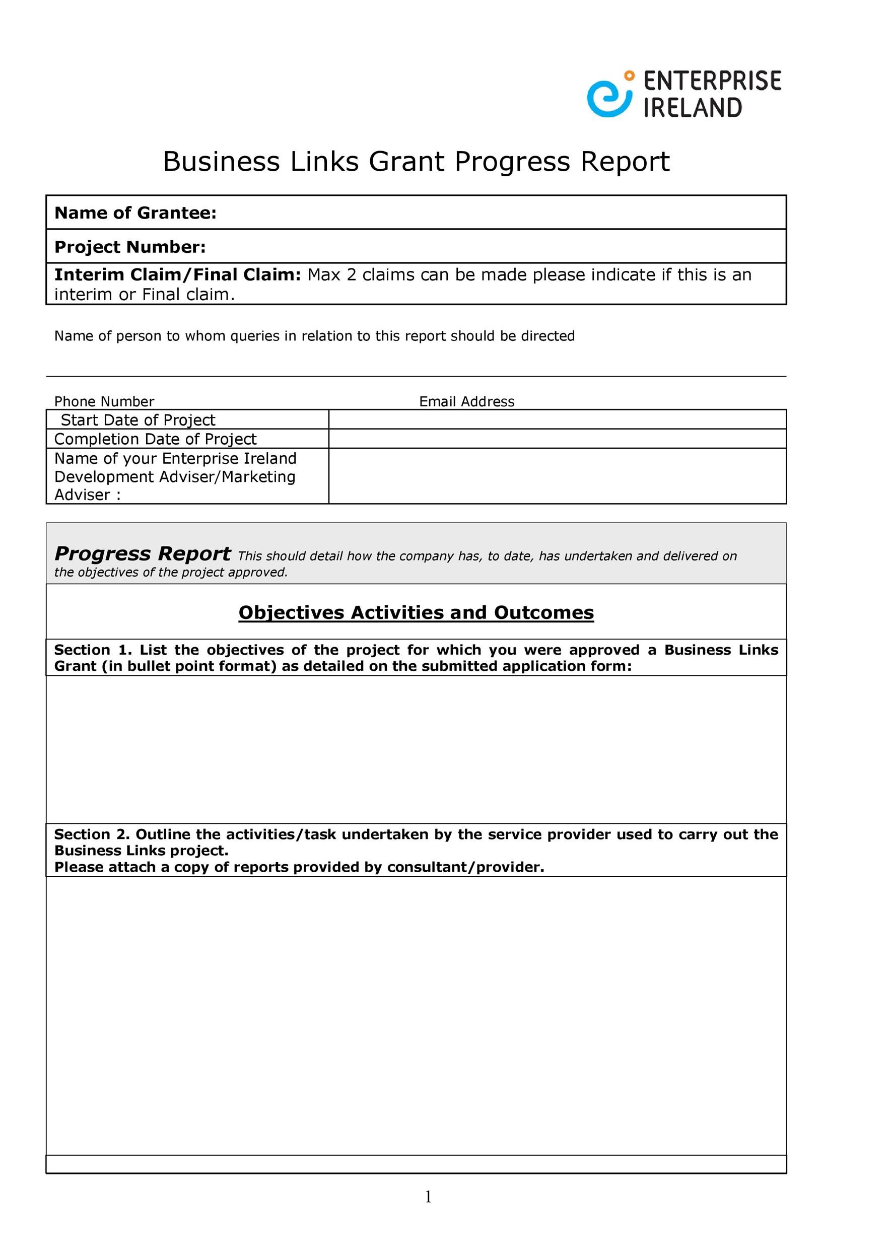 business report with example