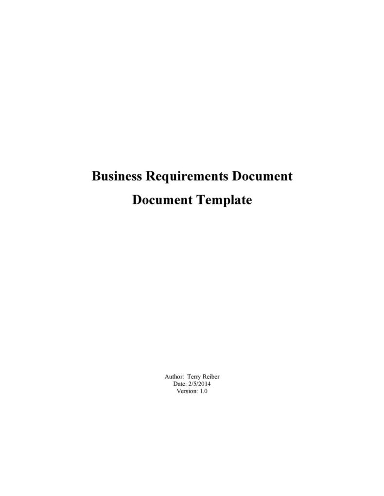 40+ Simple Business Requirements Document Templates ᐅ TemplateLab