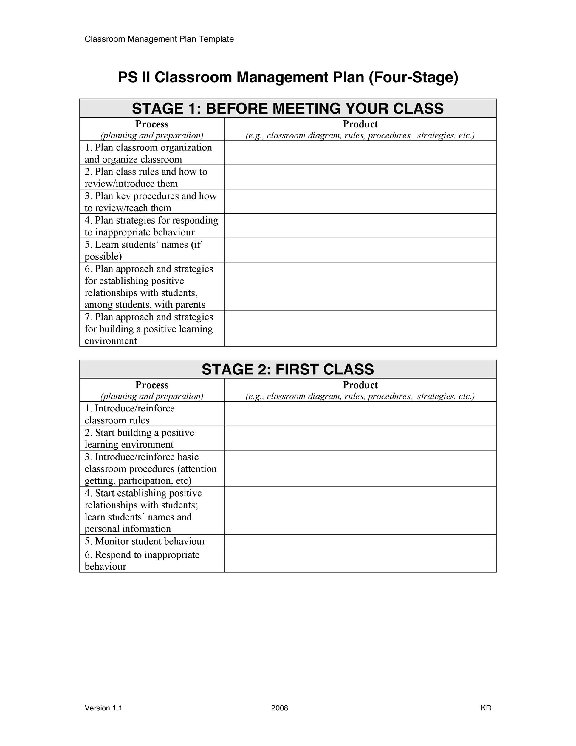 Free classroom management plan 08