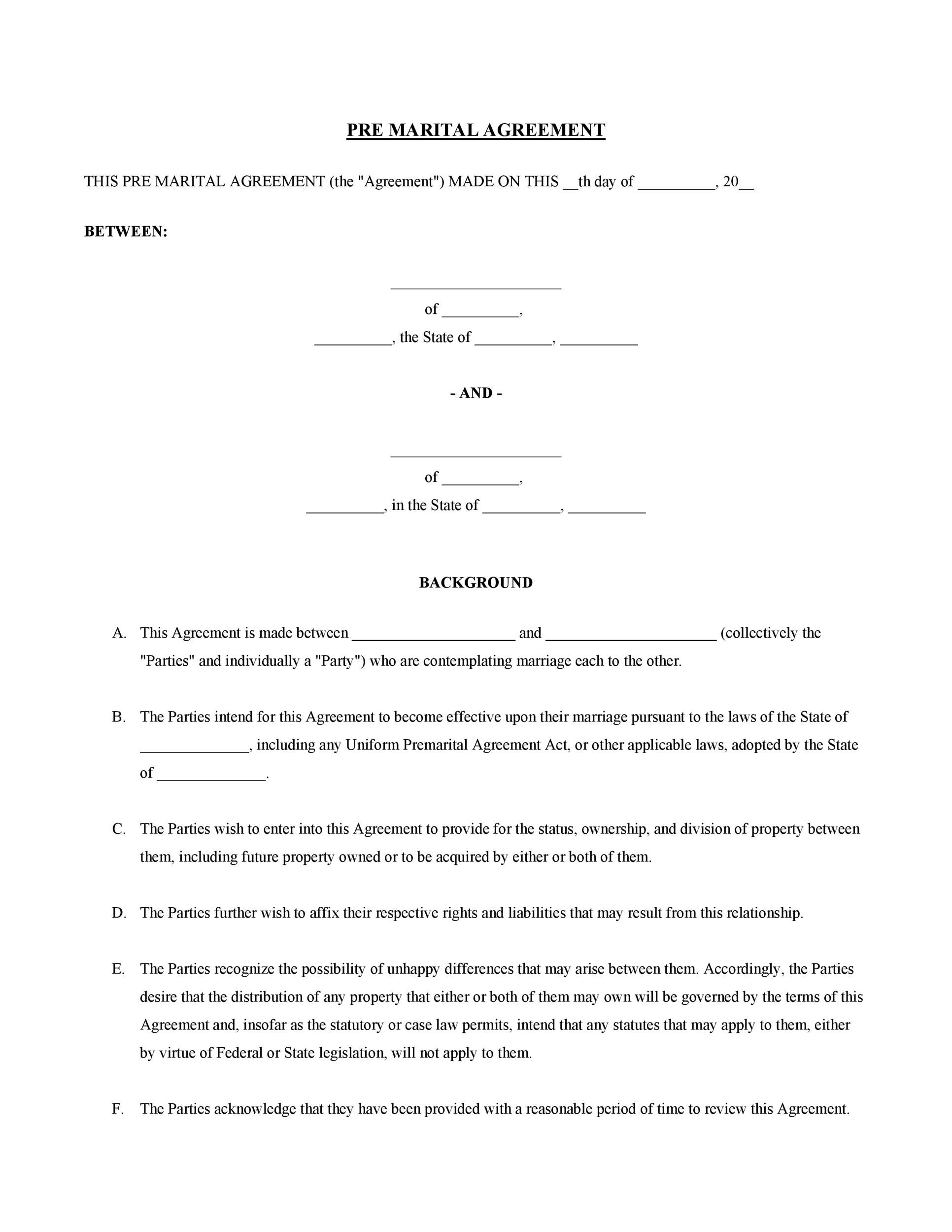 Cohabitation Agreement Template Free from templatelab.com