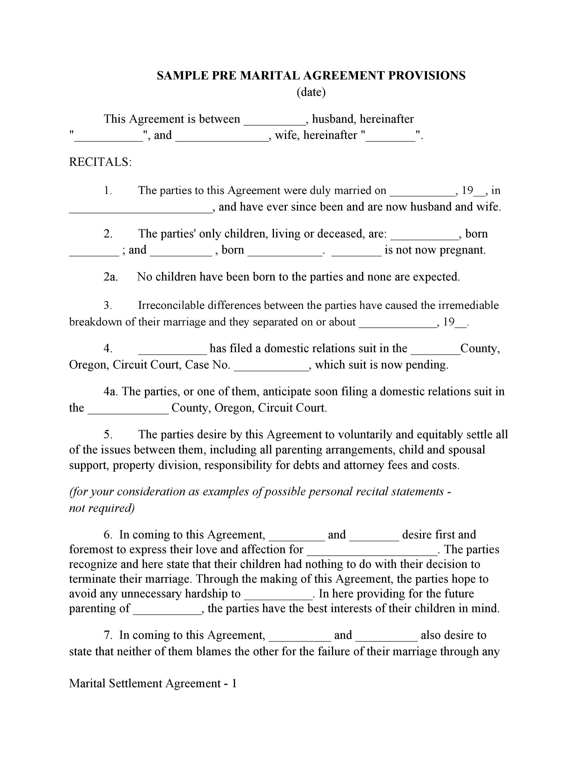 Cohabitation Agreement 30  Free Templates Forms Template Lab