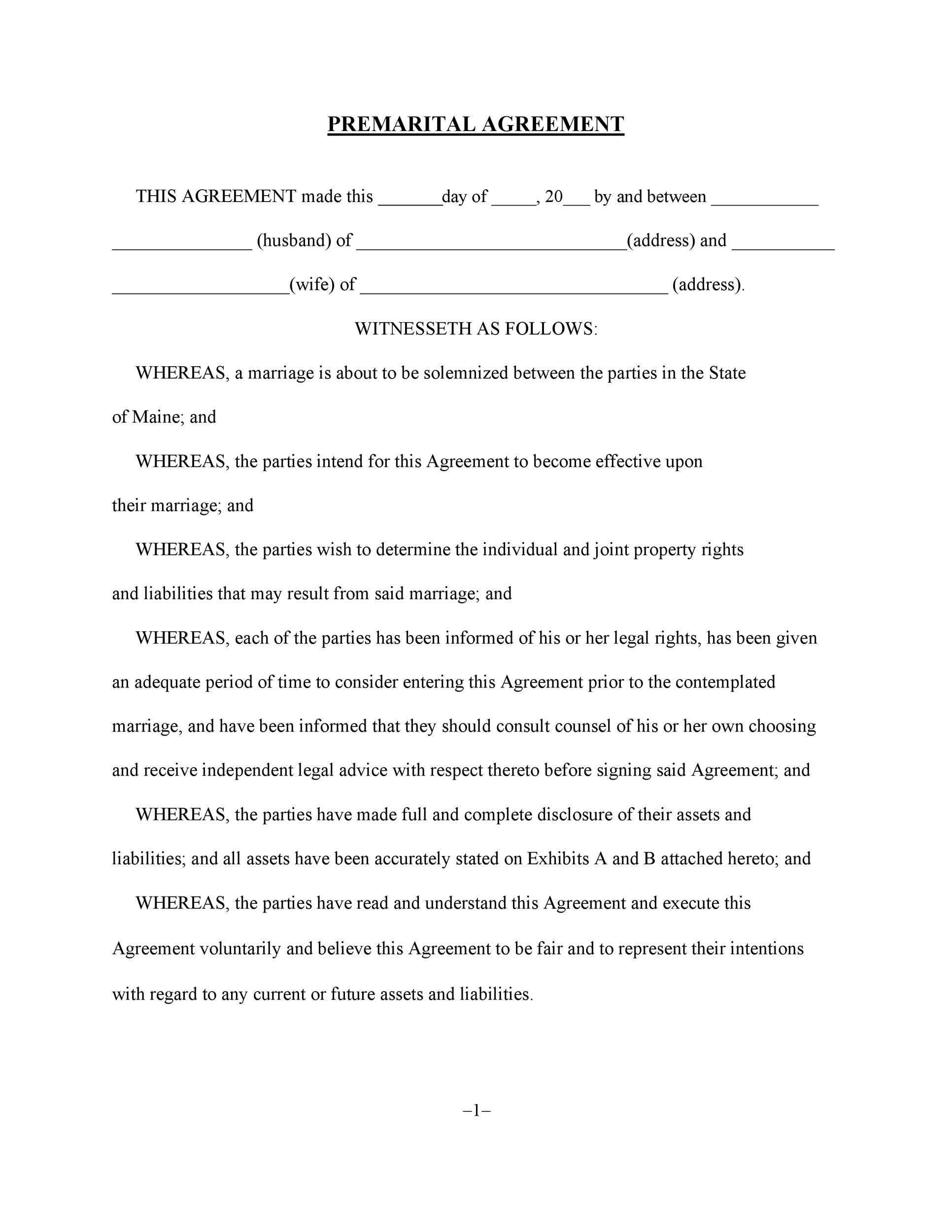 Free cohabitation agreement template 35