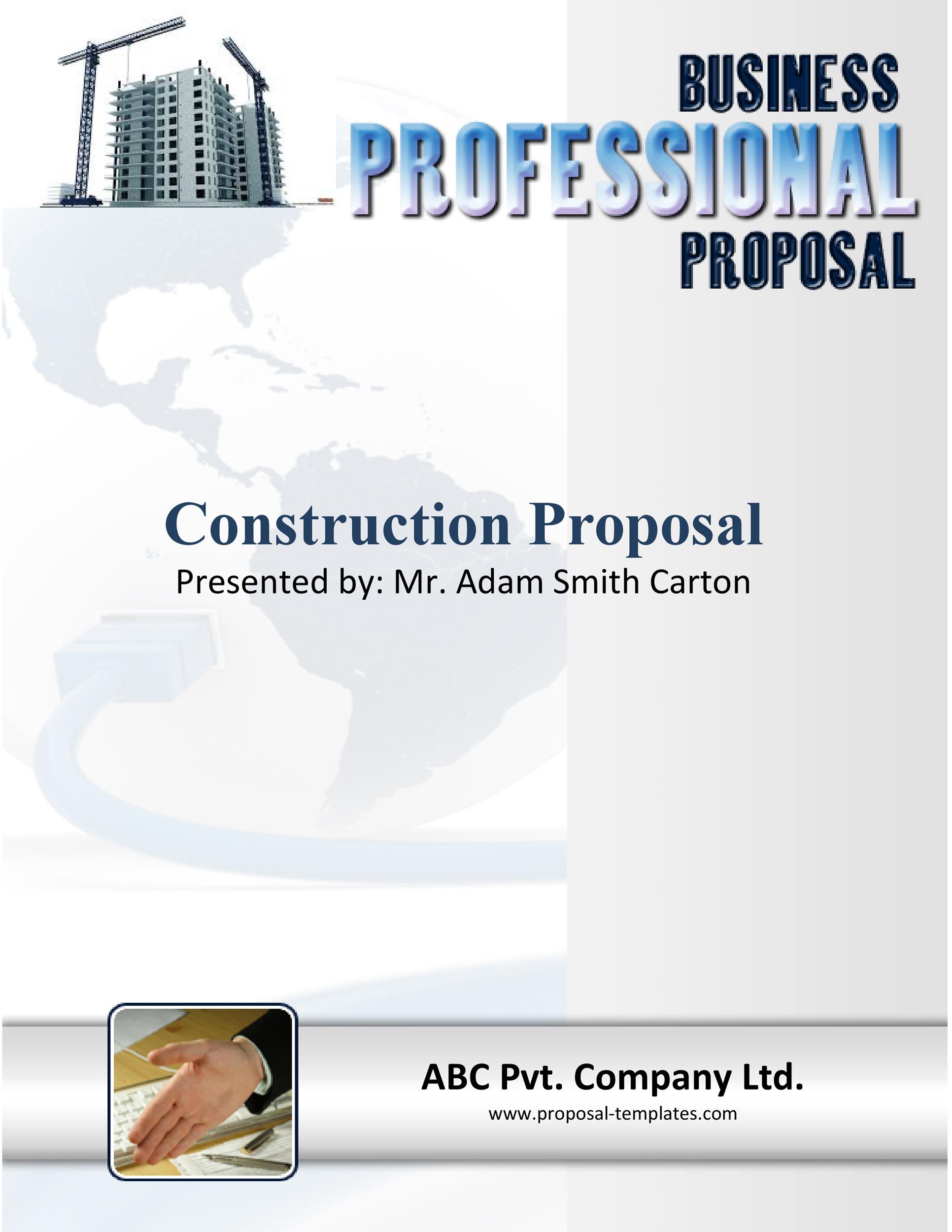 Plantilla de propuesta de construcción gratis 09