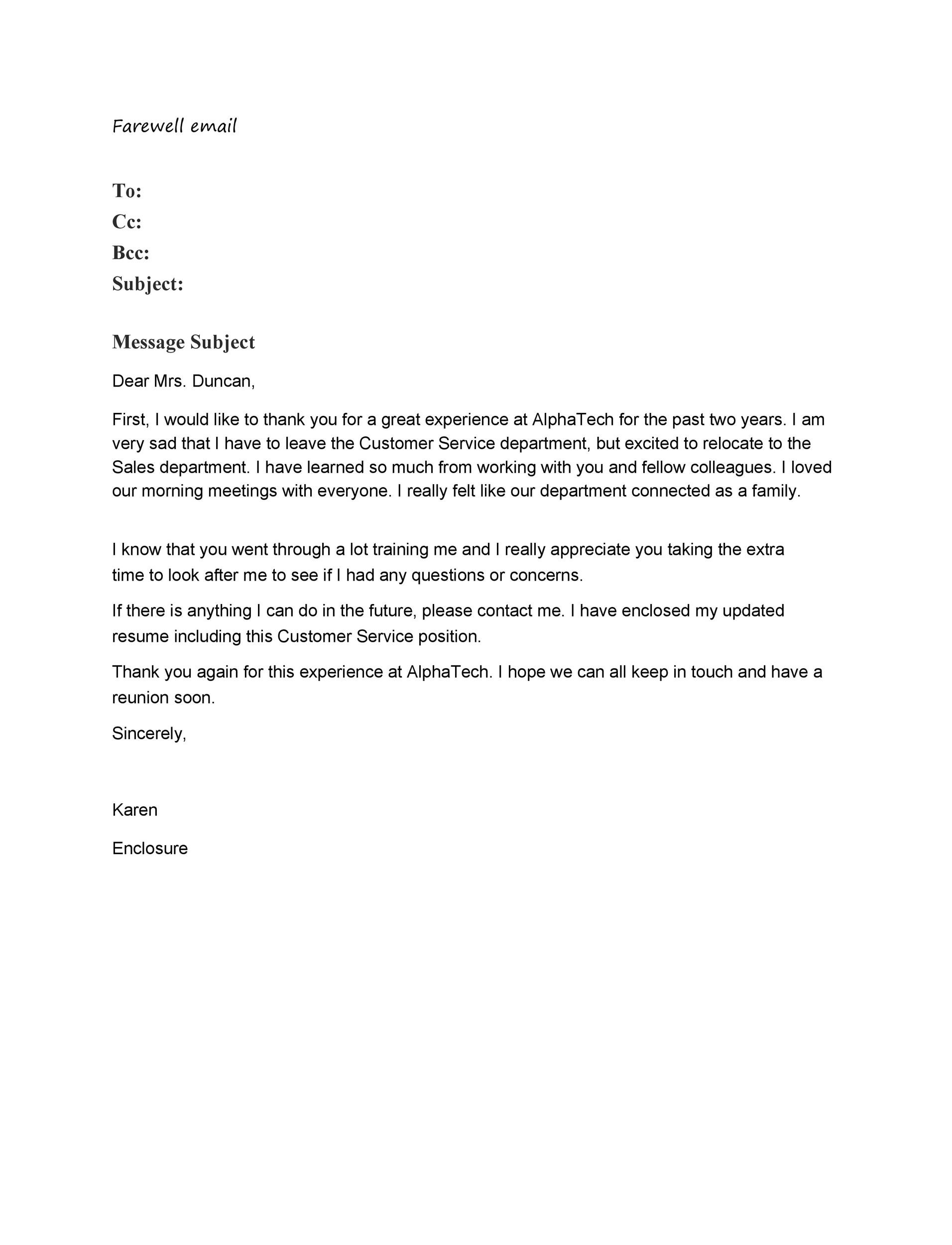 Goodbye Letter To Clients from templatelab.com