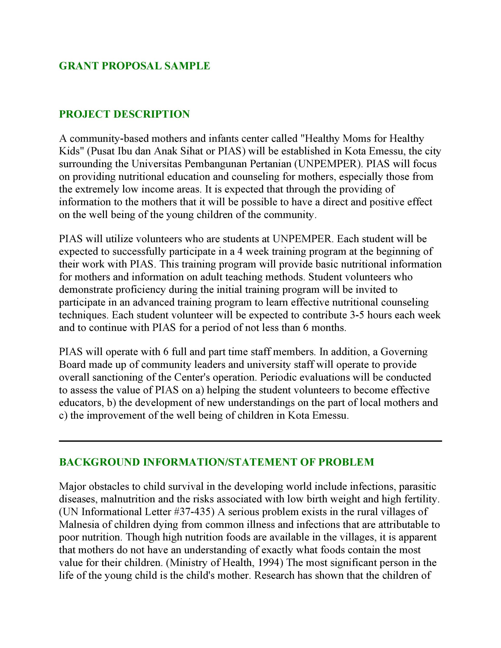 science research grant proposal