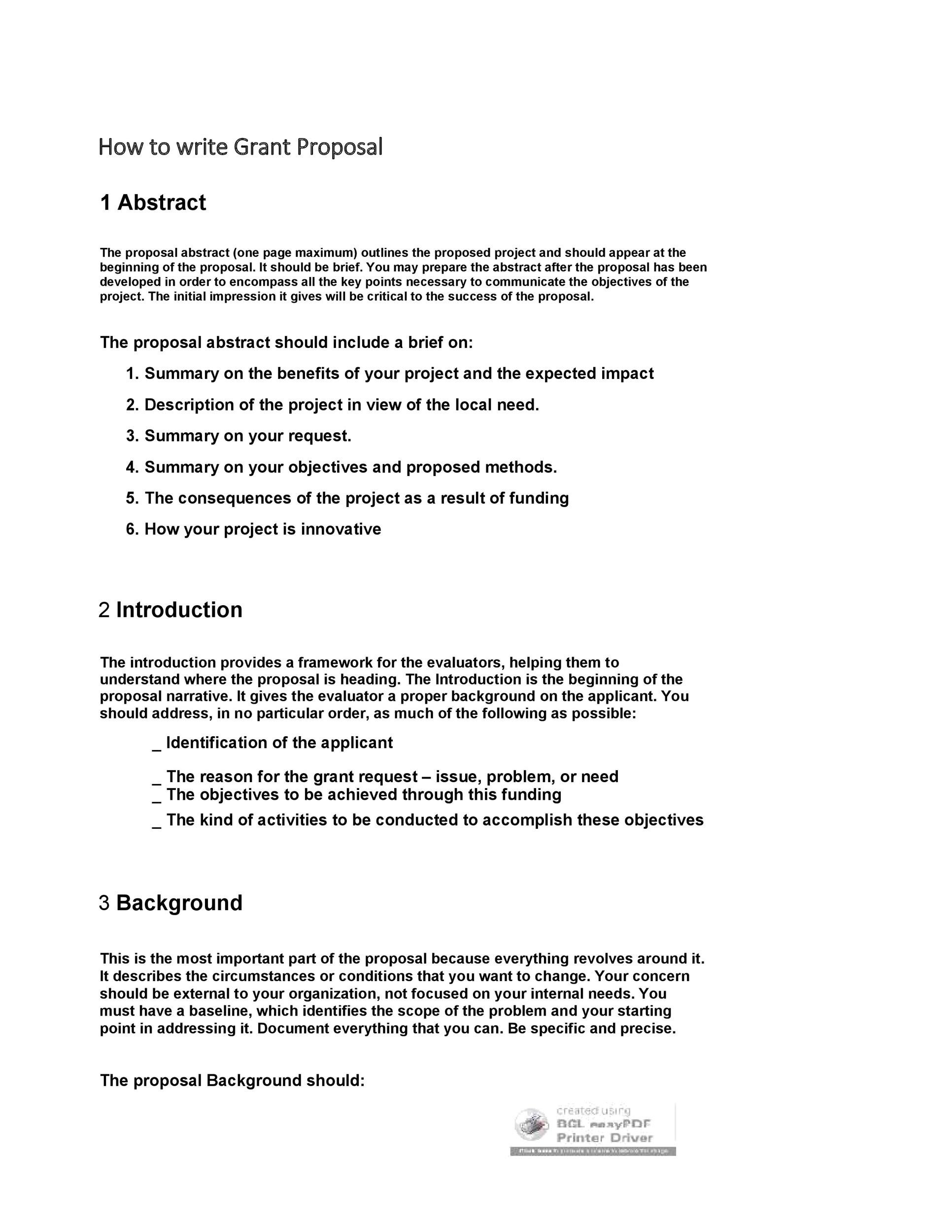 Free grant proposal template  06