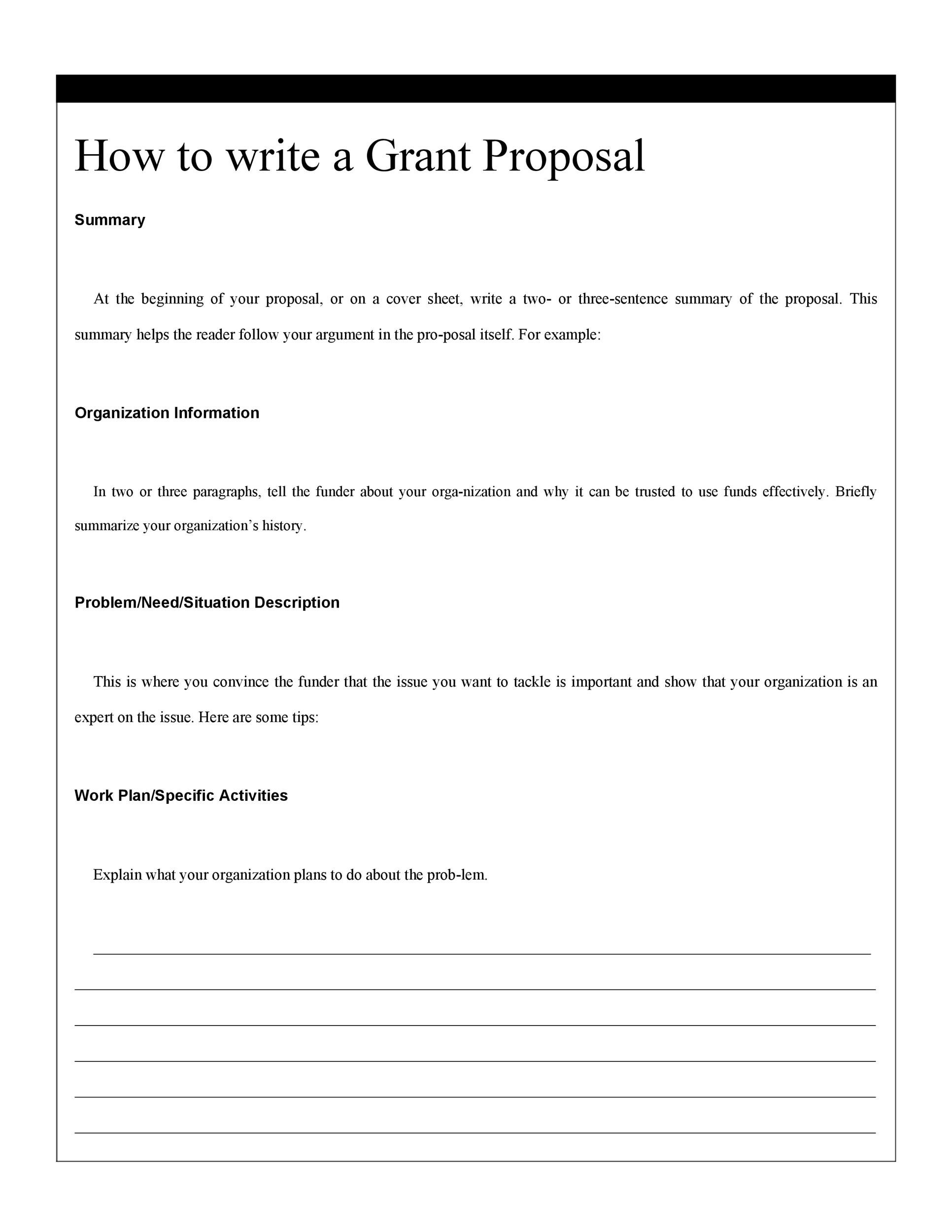 40 Grant Proposal Templates NSF Non Profit Research TemplateLab