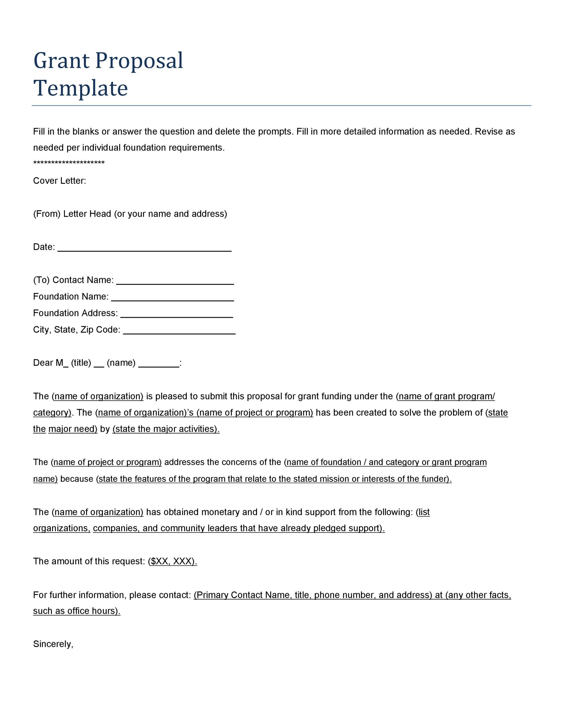 Free grant proposal template  15