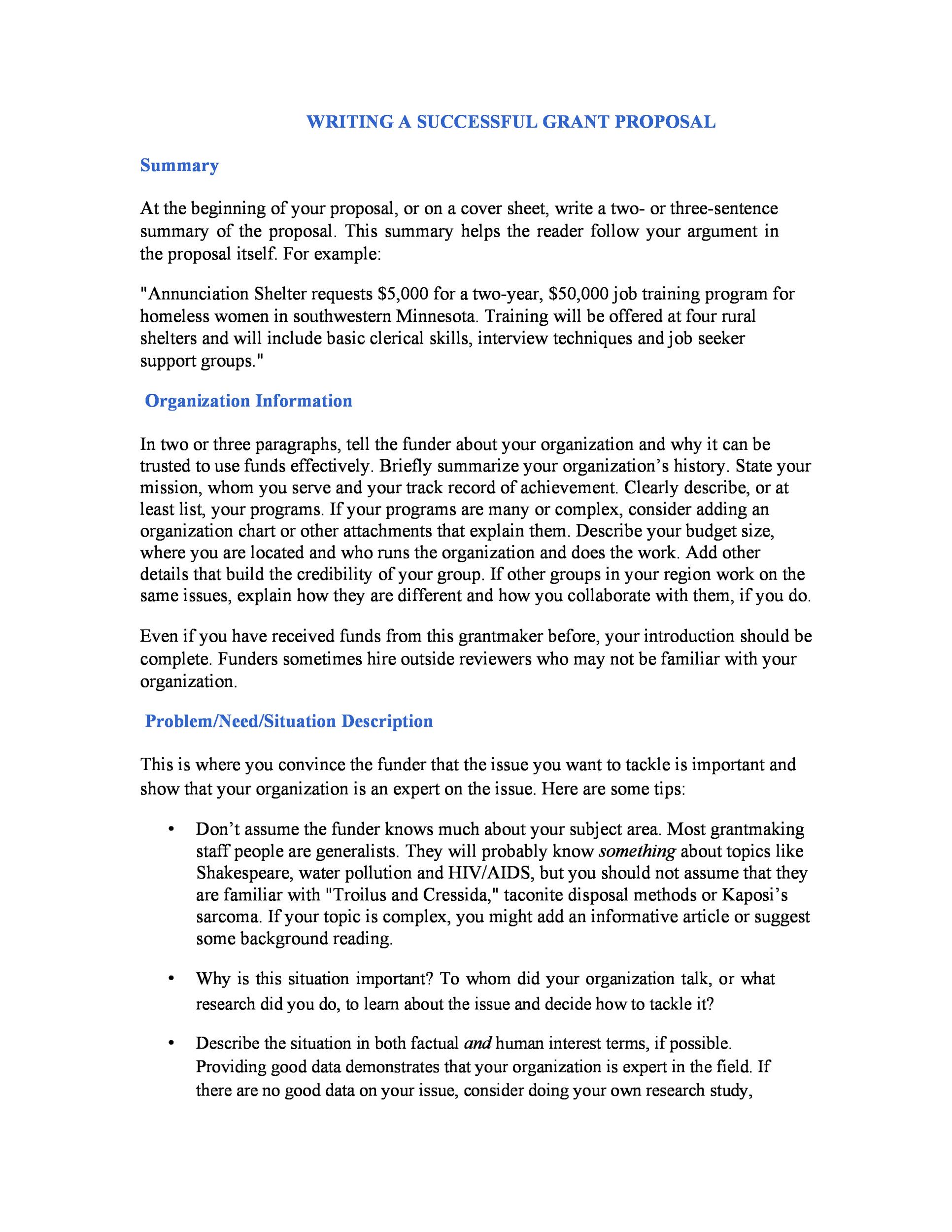 Nsf Proposal Template