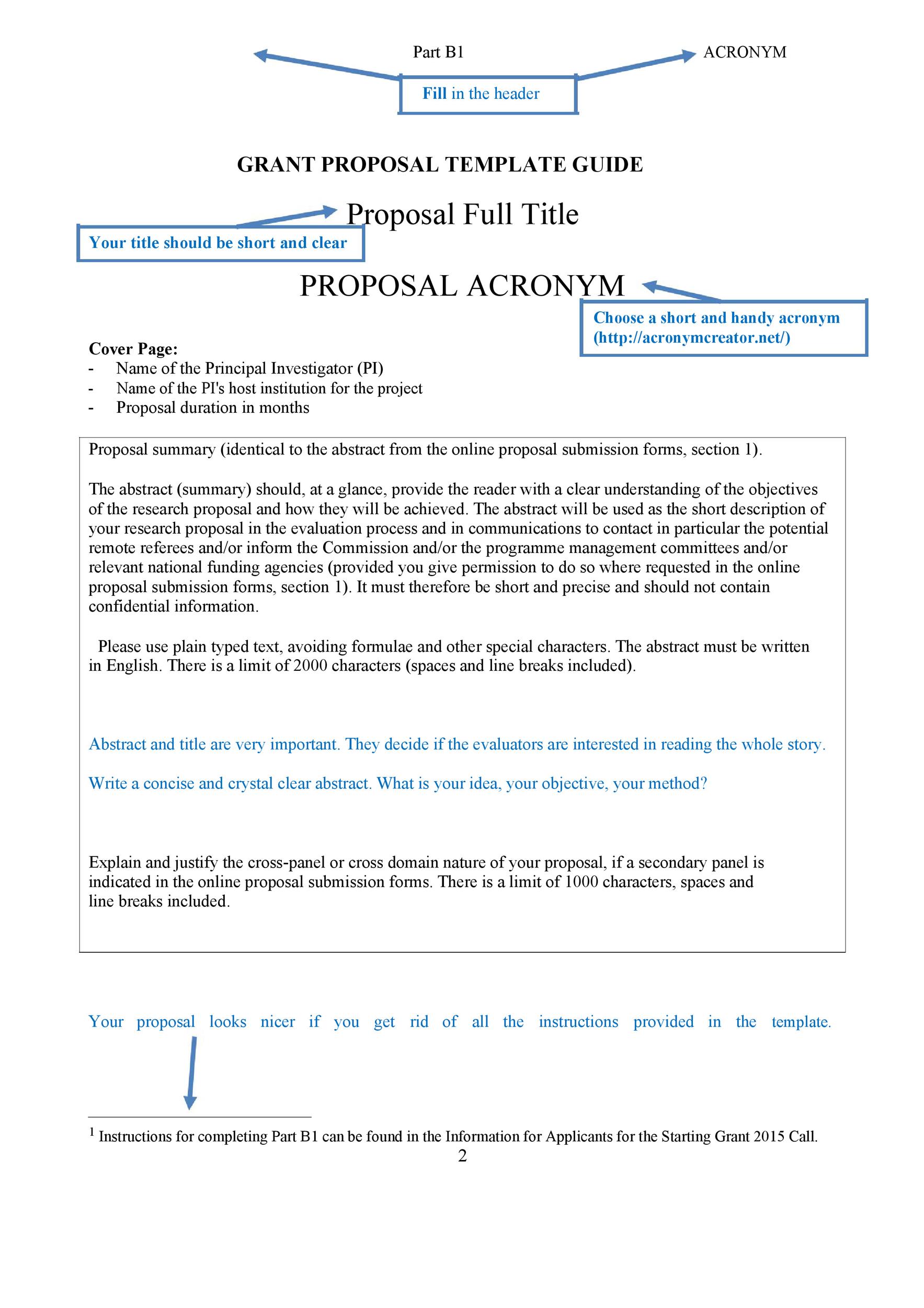 40+ Grant Proposal Templates [NSF, NonProfit, Research] ᐅ TemplateLab