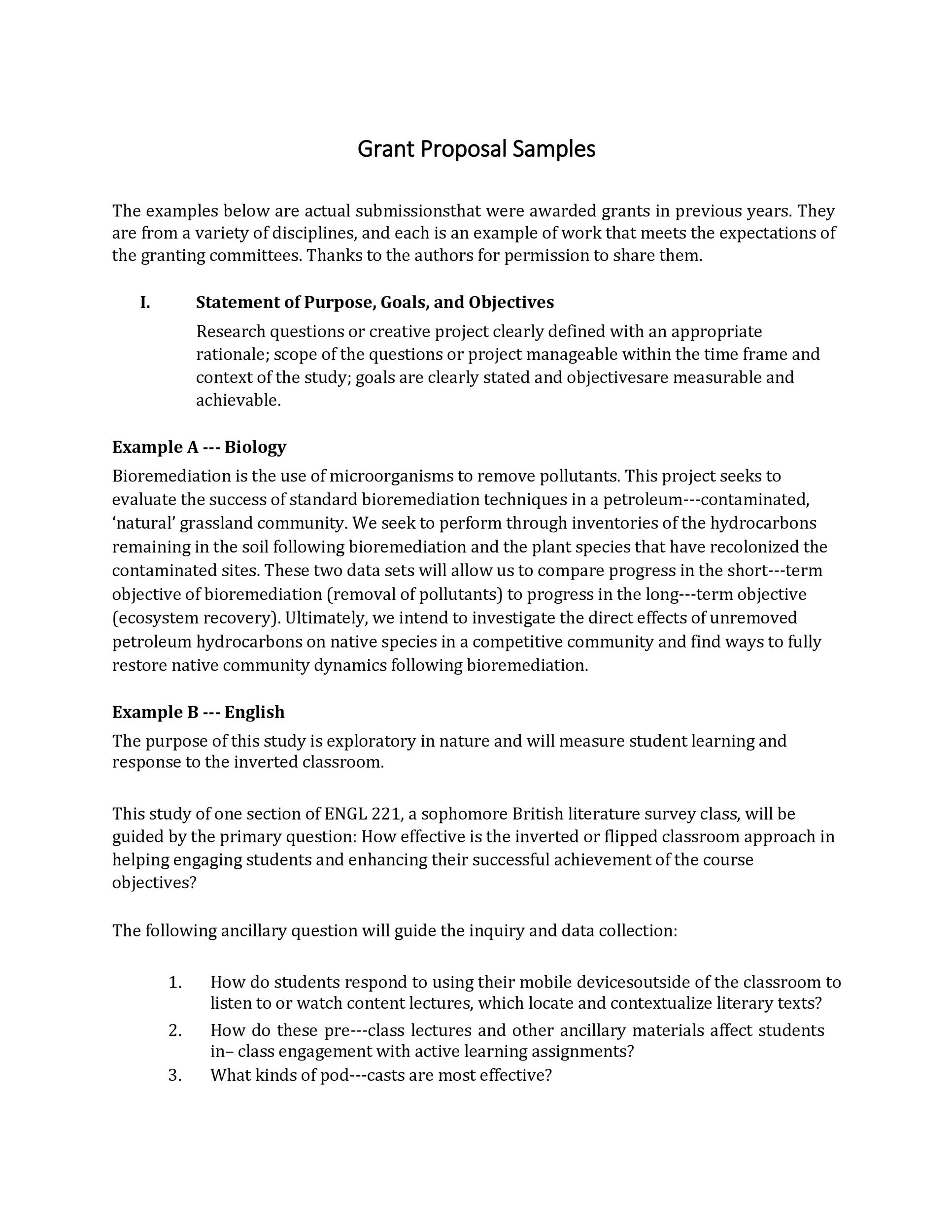 Free grant proposal template  29