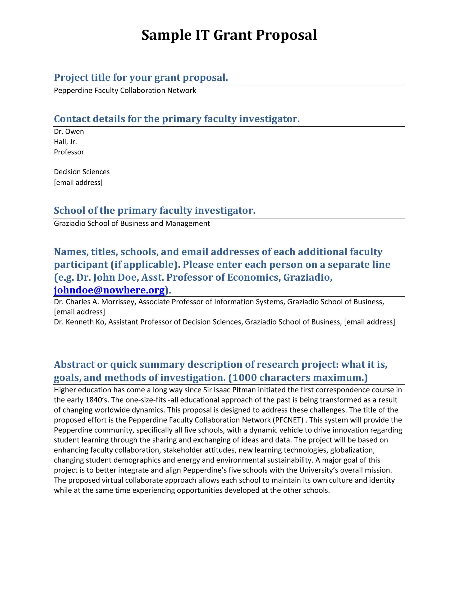 qualitative research grant proposal sample