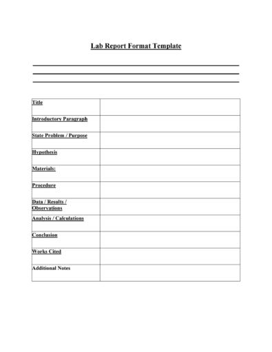 40 Lab Report Templates & Format Examples ᐅ TemplateLab