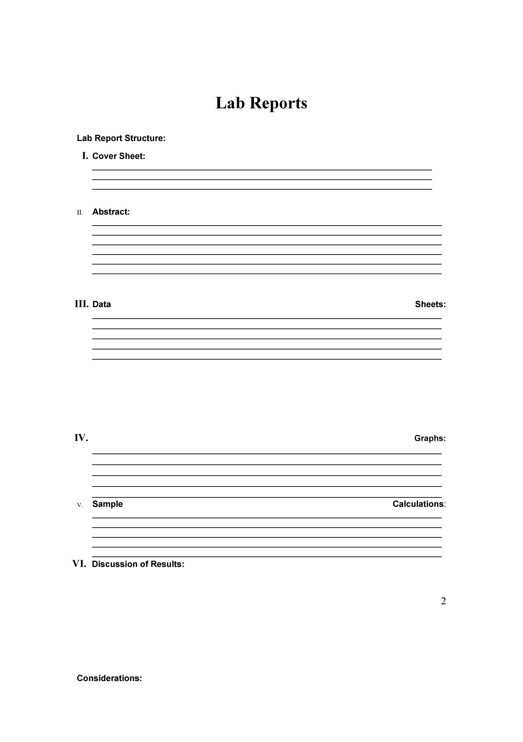 Free lab report template 11