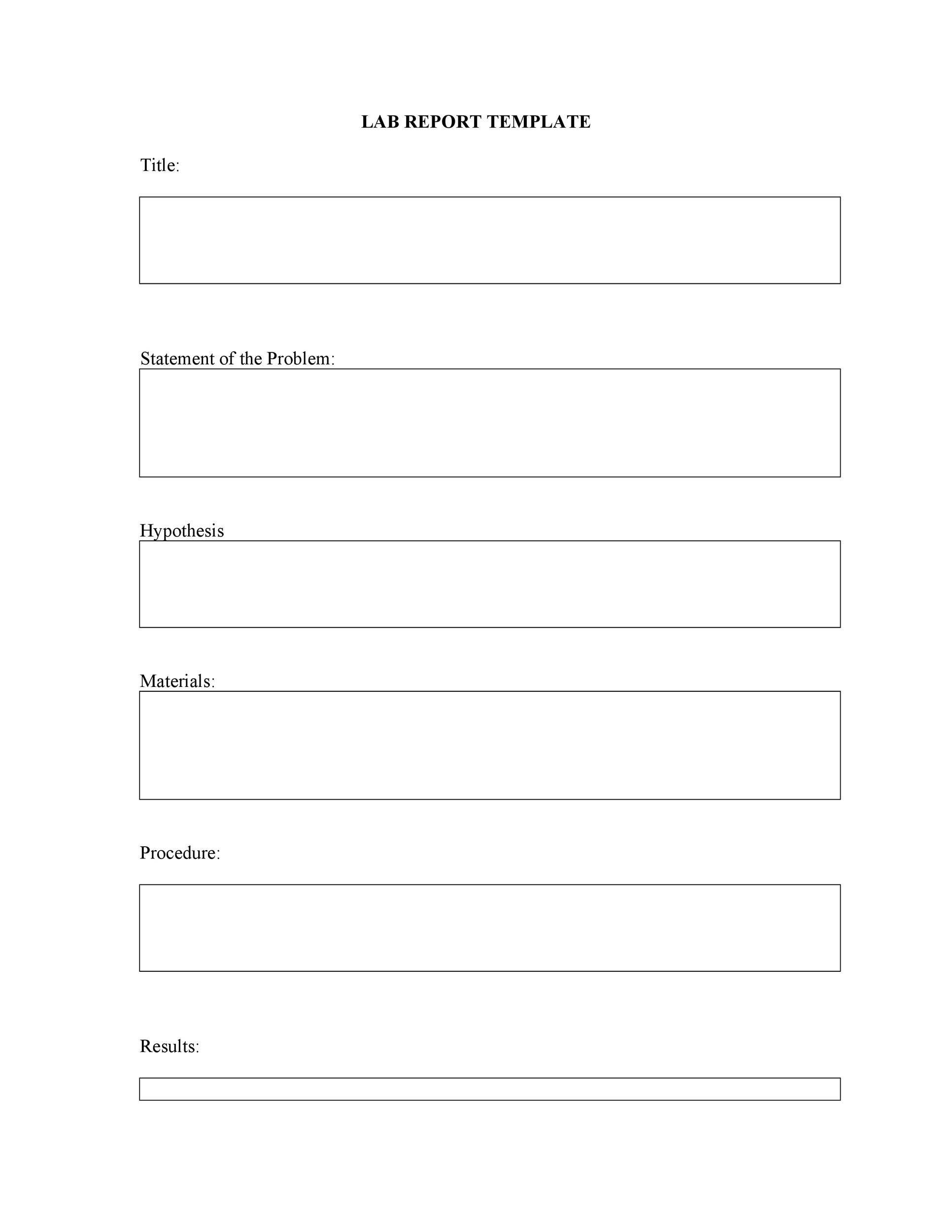 Free lab report template 15