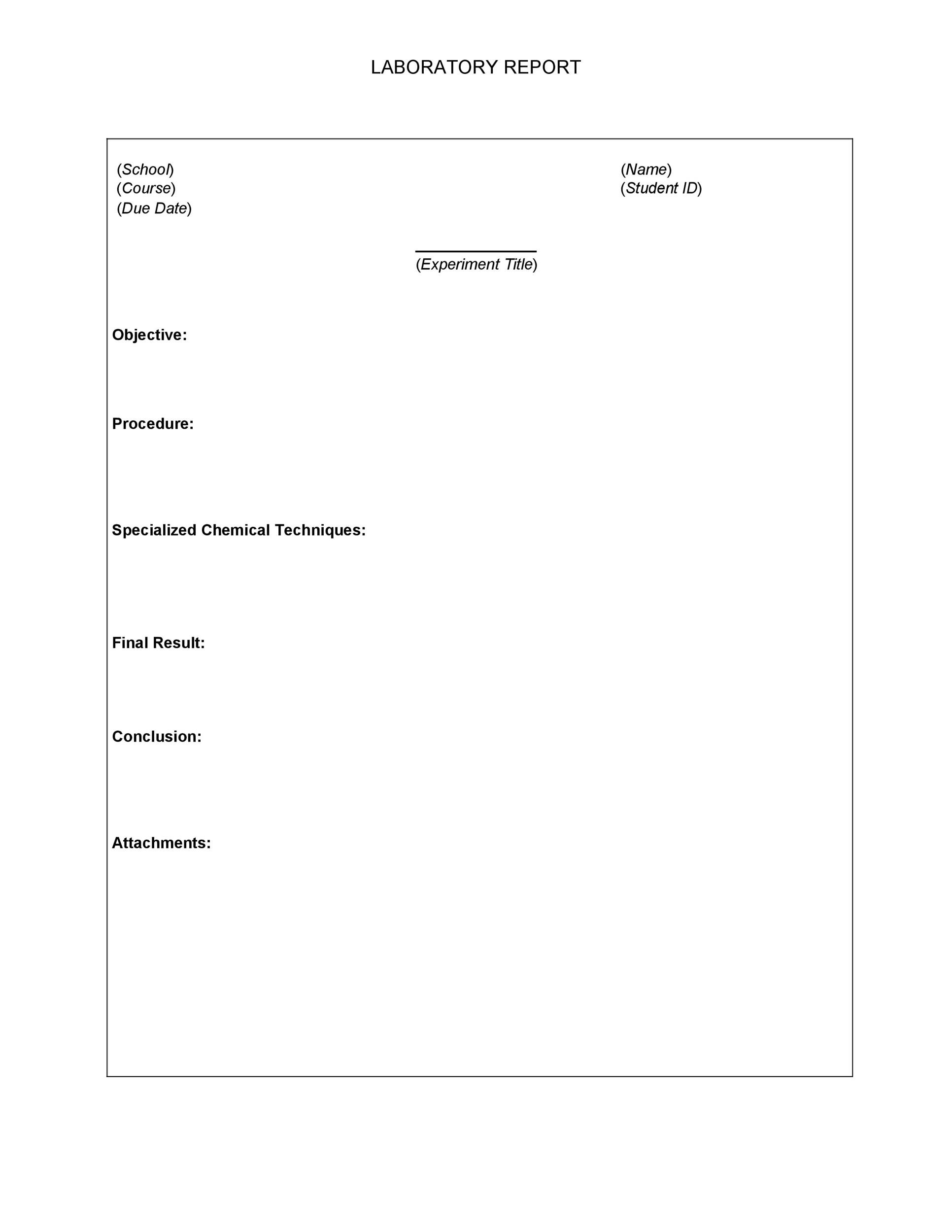 Free lab report template 24