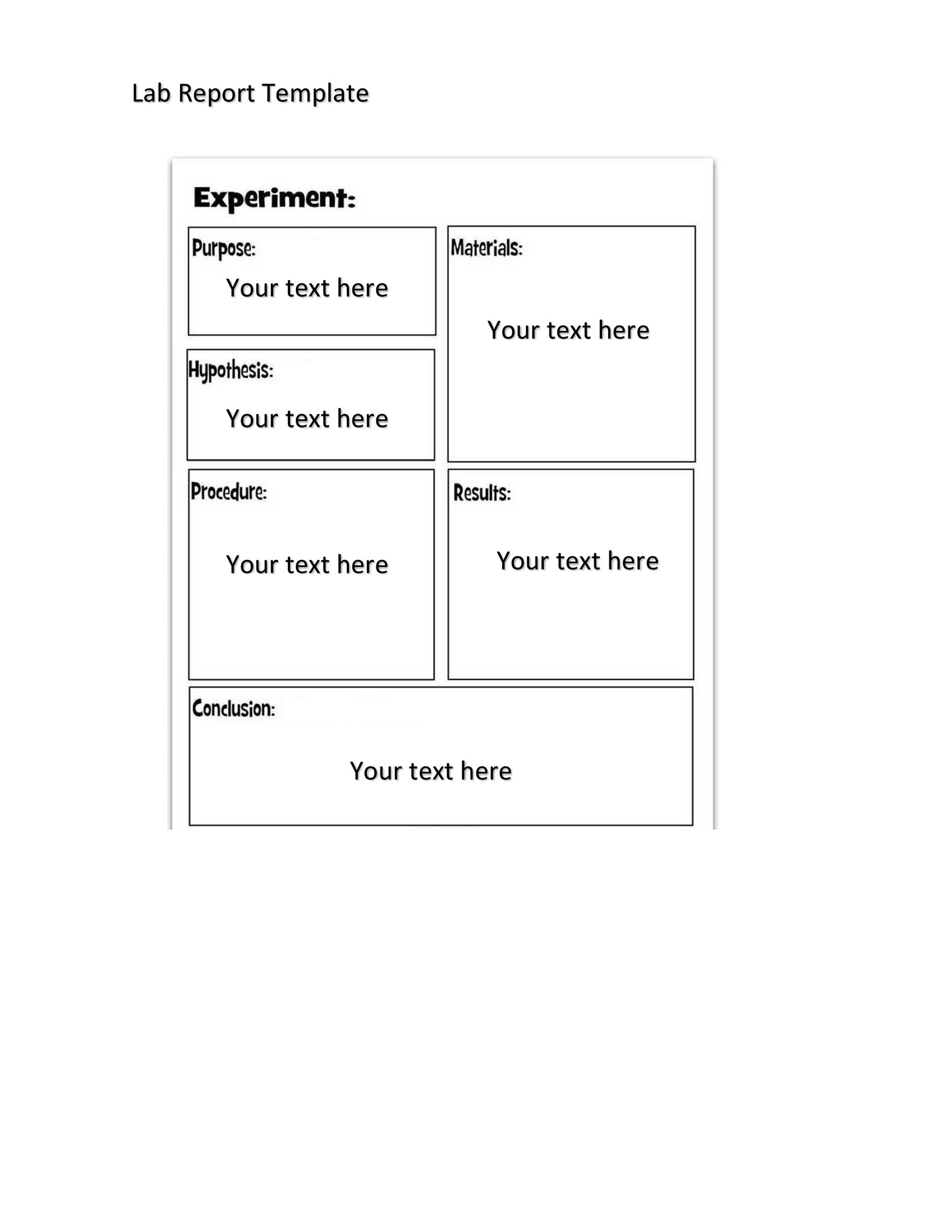 Free lab report template 35