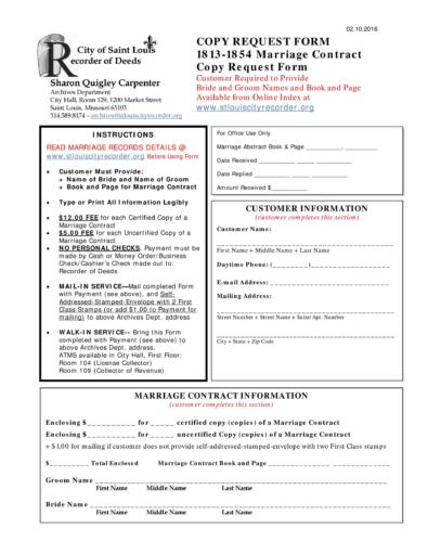 Marriage Contract Templates