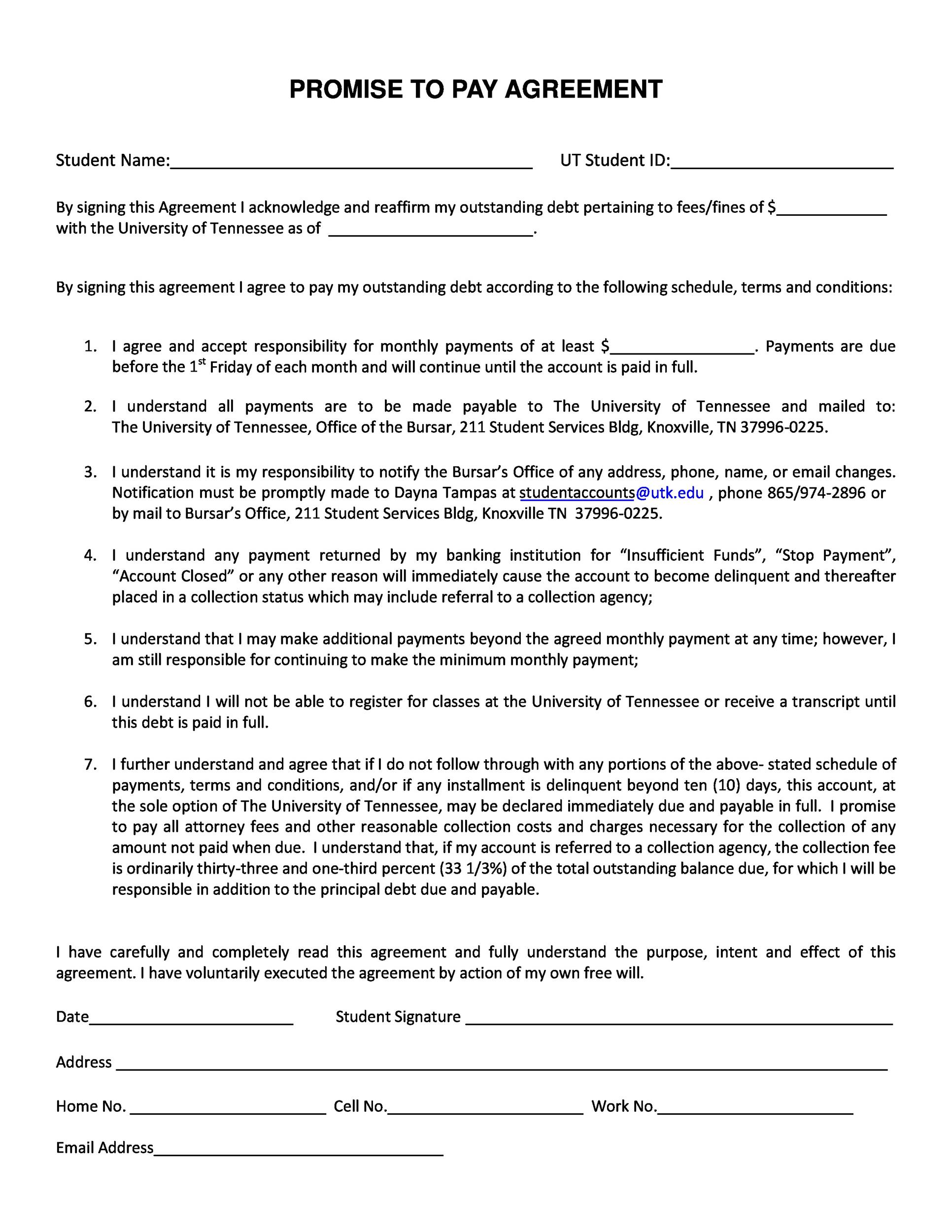 Free payment agreement template 11