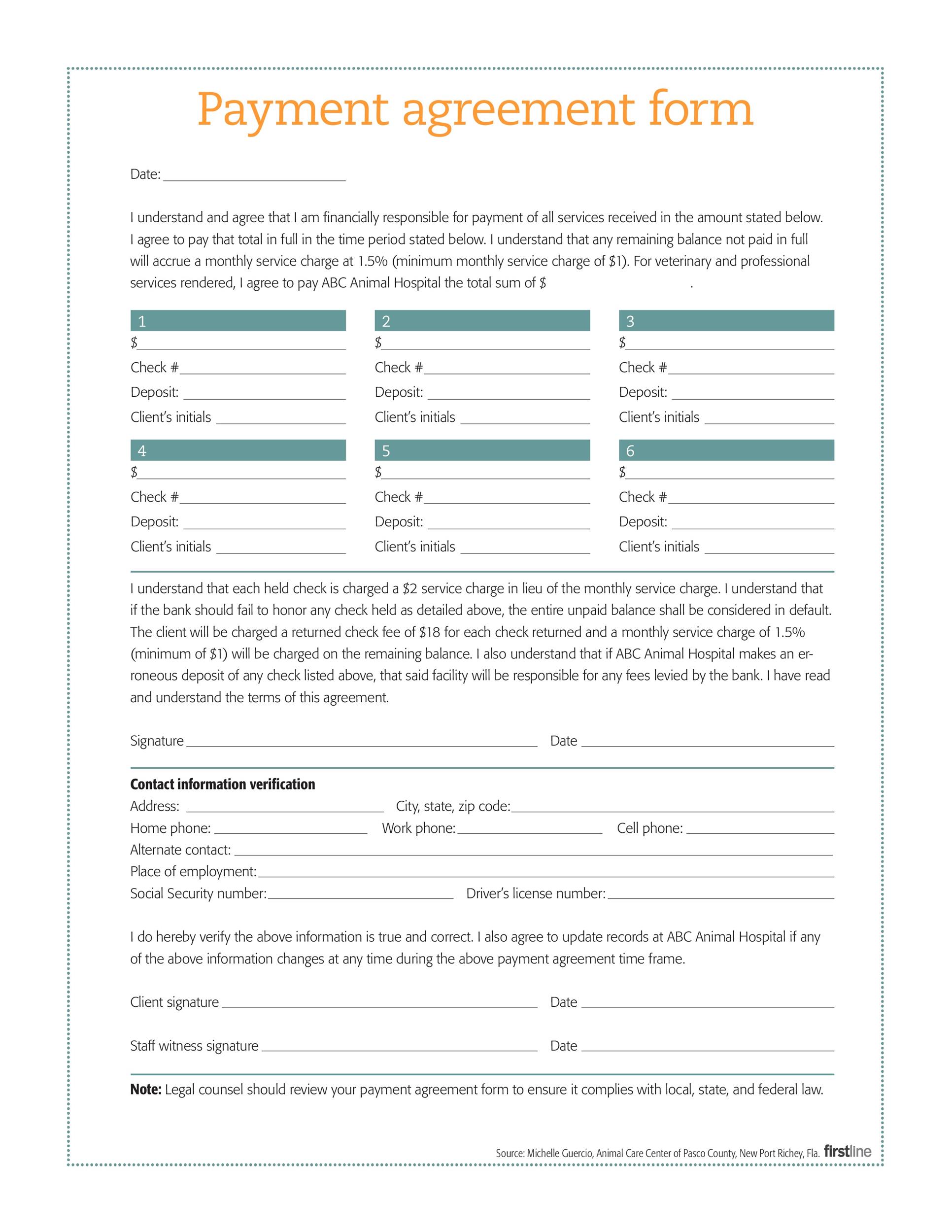 Free payment agreement template 17