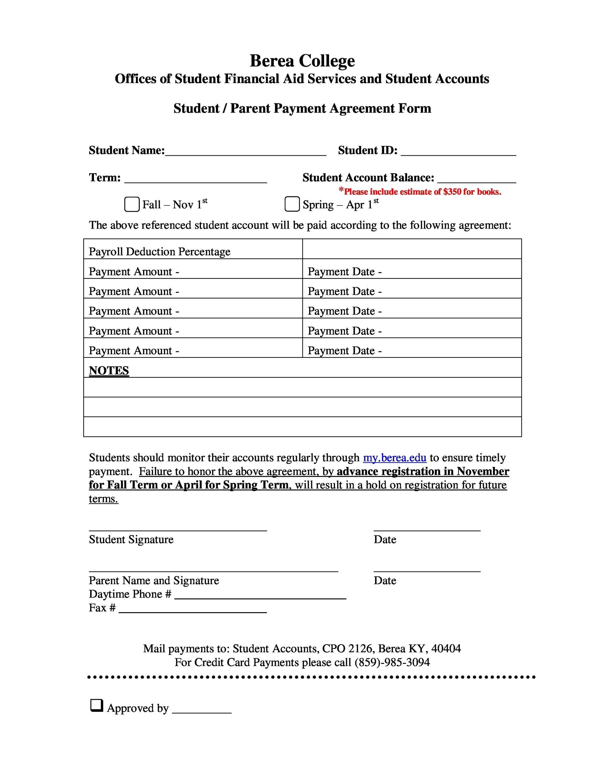 Customer Payment Plan Template from templatelab.com