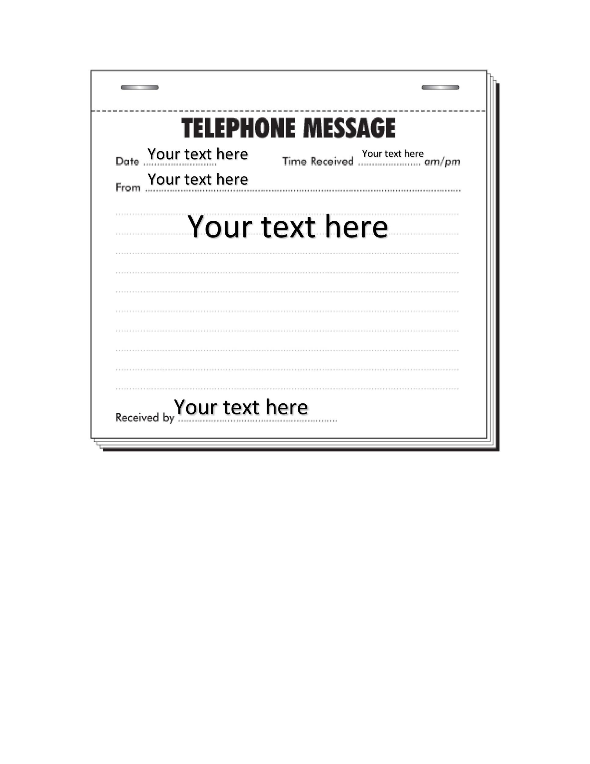 Free phone message template 16