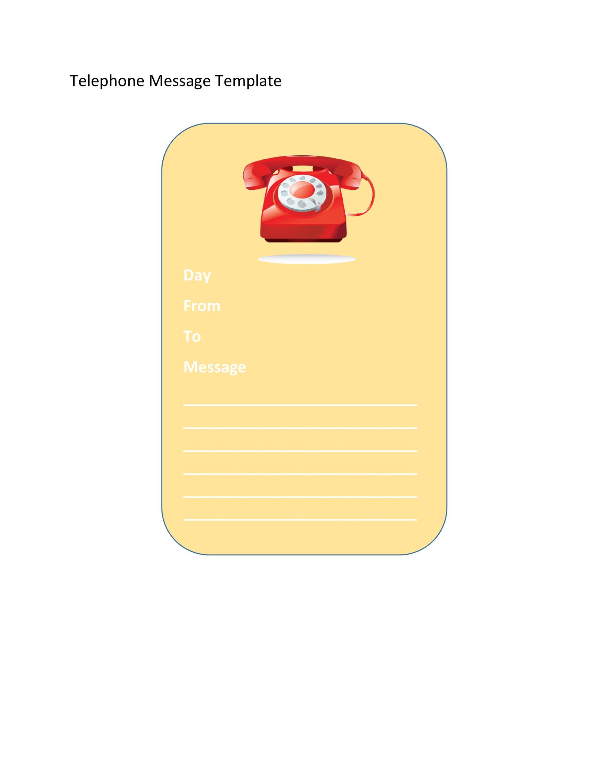 Free phone message template 30